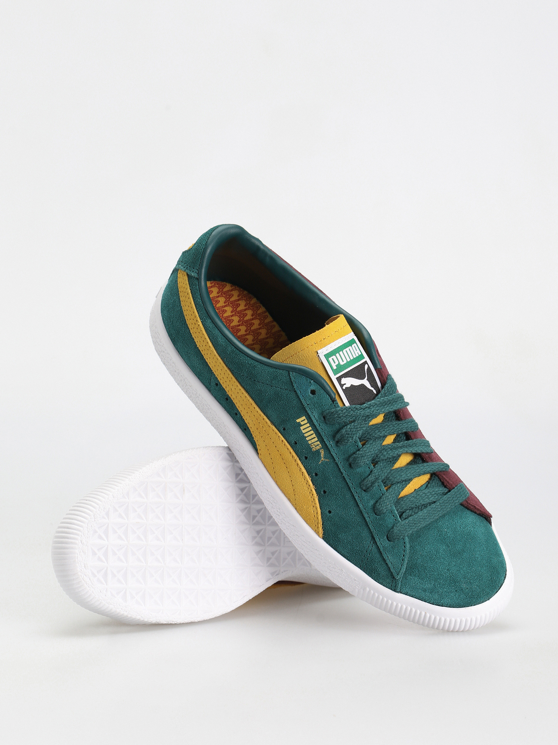 Puma Suede Vtg Teams Cipők (varsity green/mustard seed/aubergine)