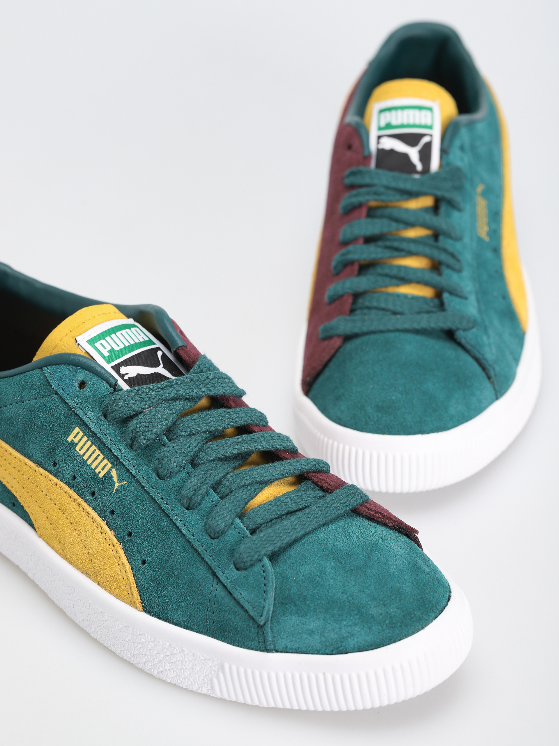 Puma Suede Vtg Teams Cipők (varsity green/mustard seed/aubergine)