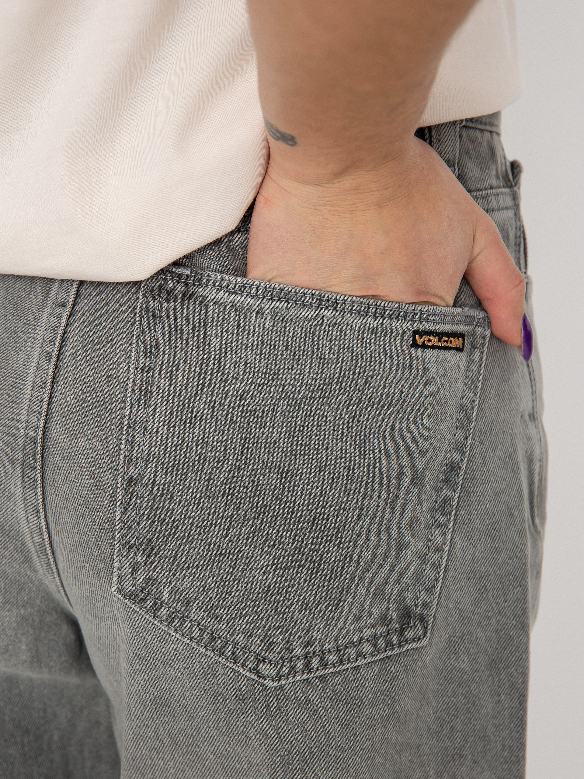 Volcom Weellow Denim Kisnadrág Wmn (light grey)