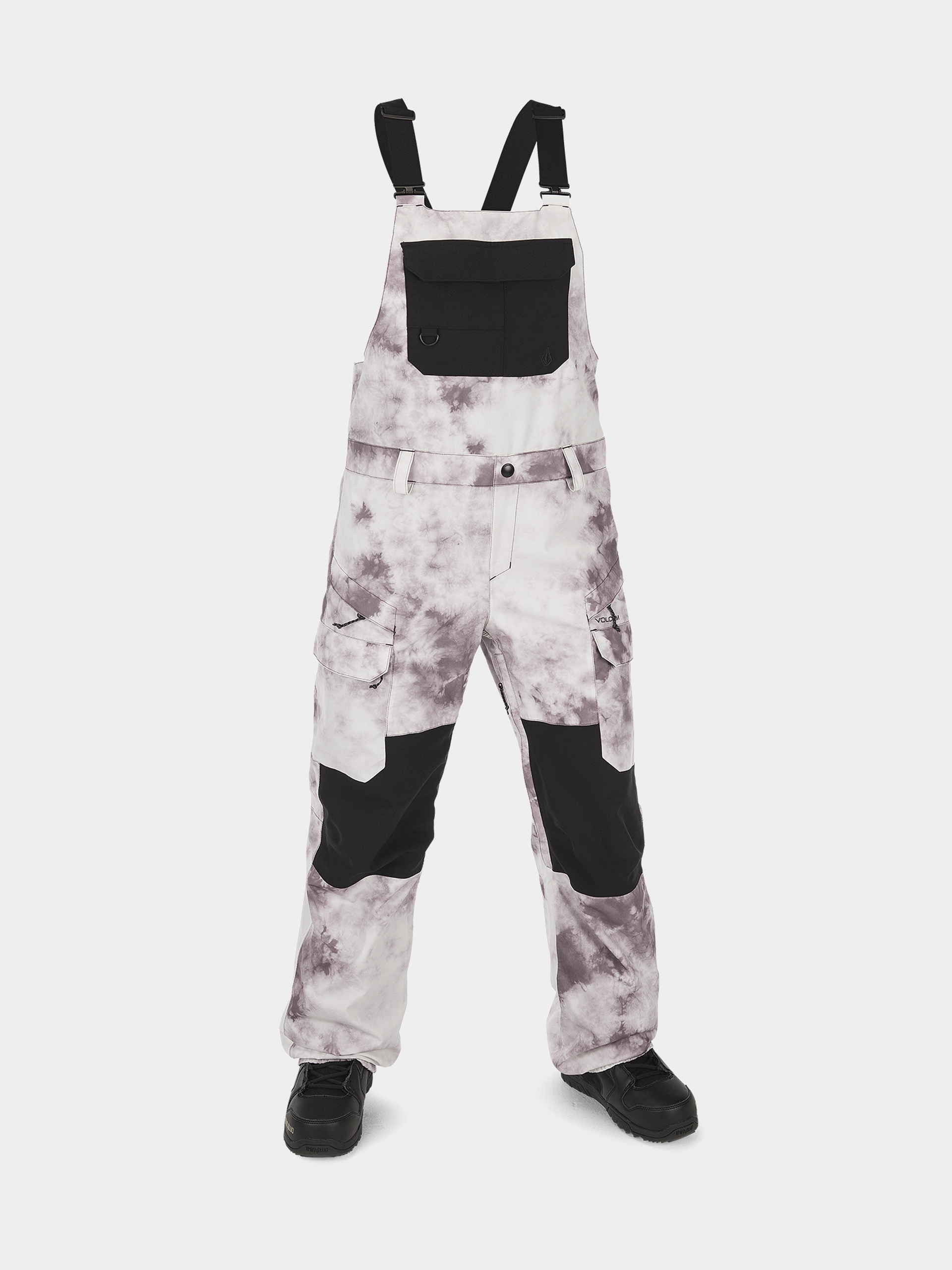 Női Volcom Creston 3Dstretch Bib Overall Loose Straight Snowboard nadrág (mojave tie dye)