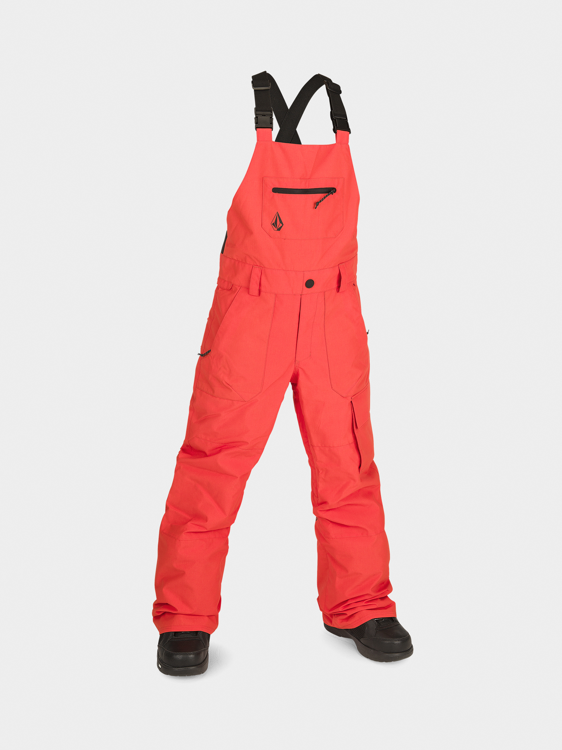 Volcom Barkley Ins Bib Overall JR Snowboard nadrág (orange shock)