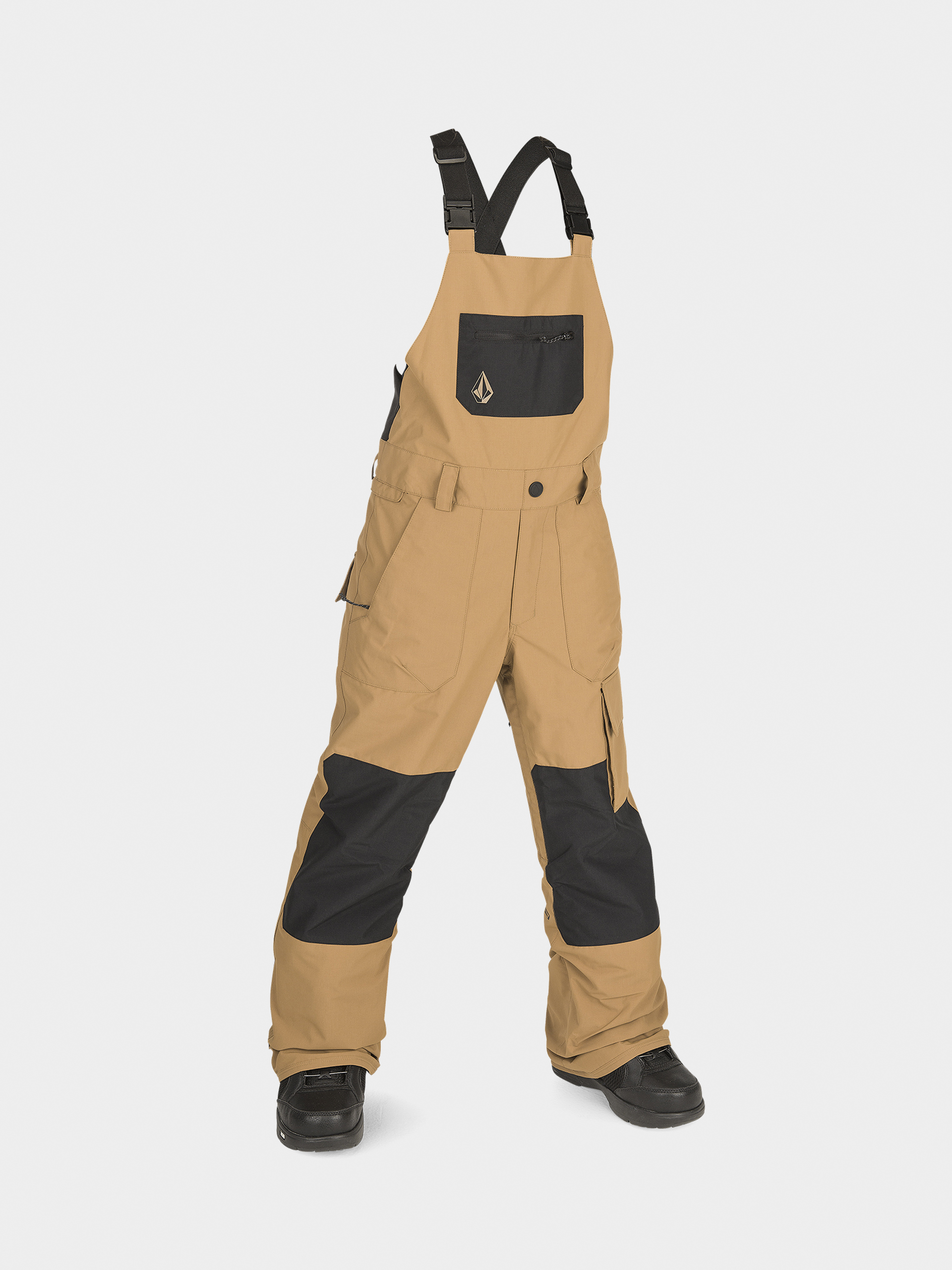 Volcom Barkley Ins Bib Overall JR Snowboard nadrág (caramel)