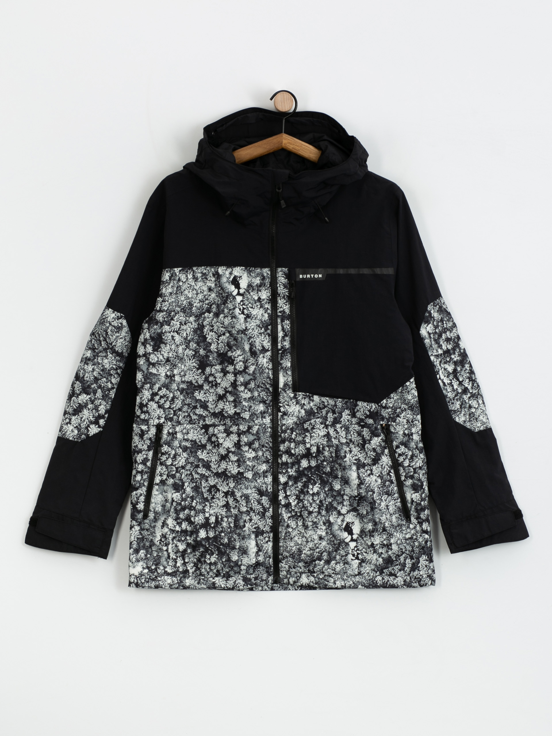 Férfi Burton Peasy Snowboard dzseki (true black/aerial pines)