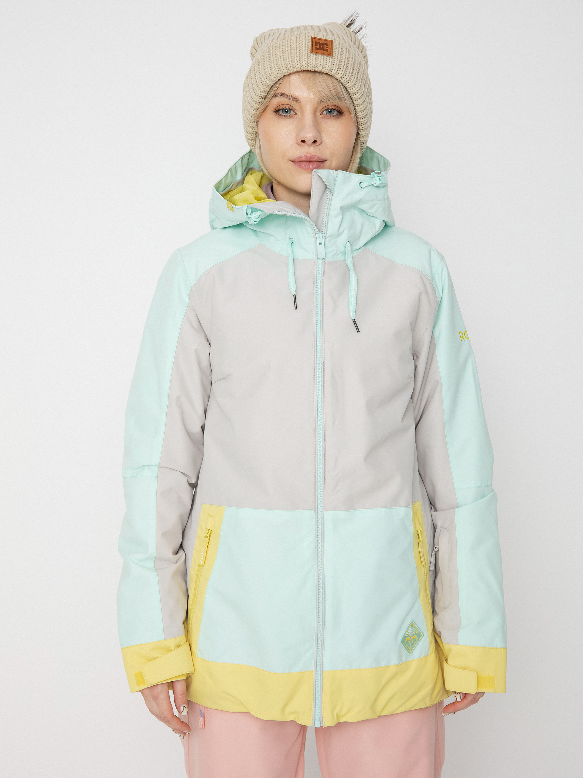 Női Roxy Ravine Hoodie Snowboard dzseki (gray violet)