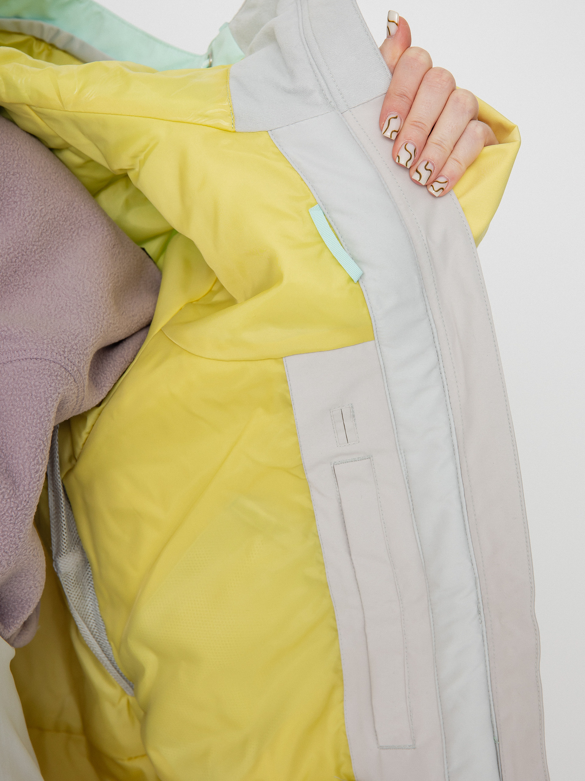 Női Roxy Ravine Hoodie Snowboard dzseki (gray violet)