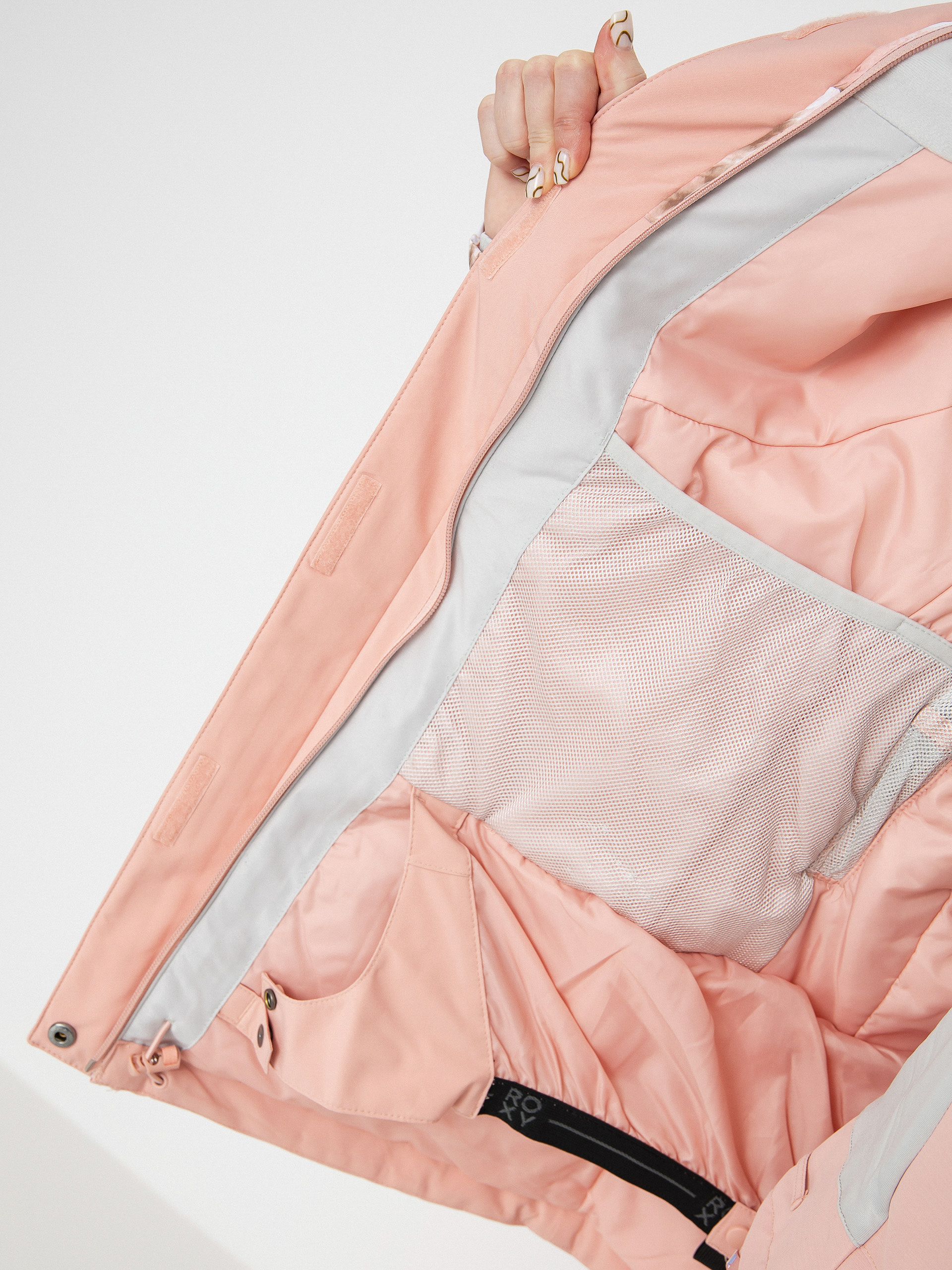 Női Roxy Galaxy Print Block Snowboard dzseki (woodsmoke swirl)