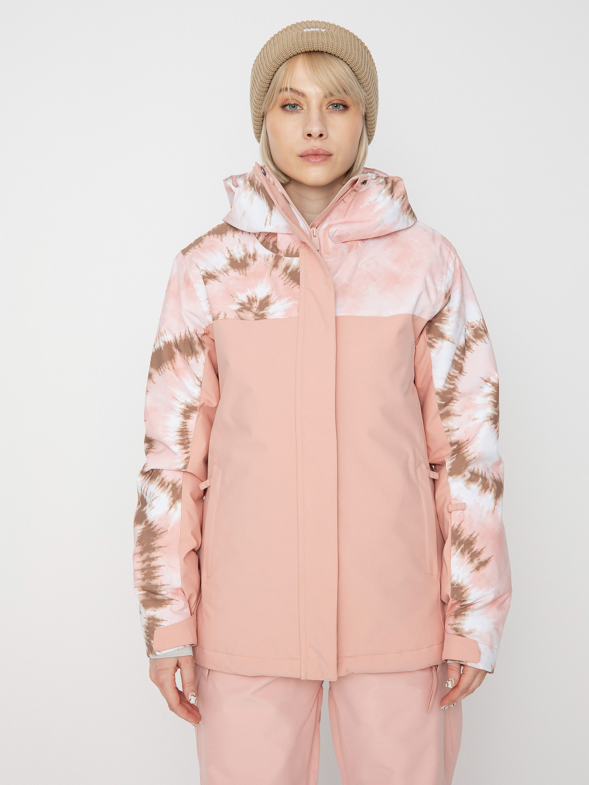 Női Roxy Galaxy Print Block Snowboard dzseki (woodsmoke swirl)