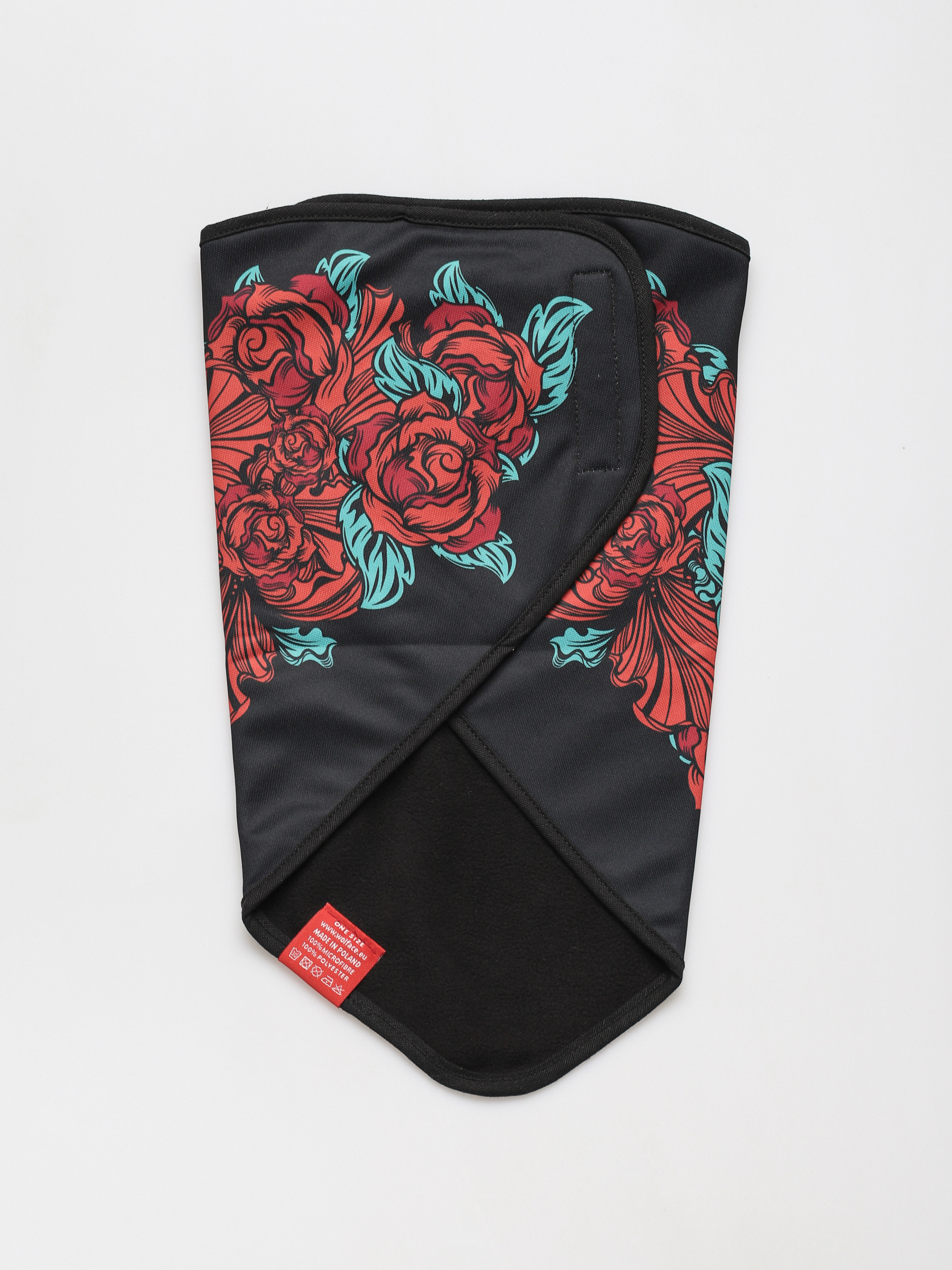 Wolface Bandana La Santa Muerte Roses (black)