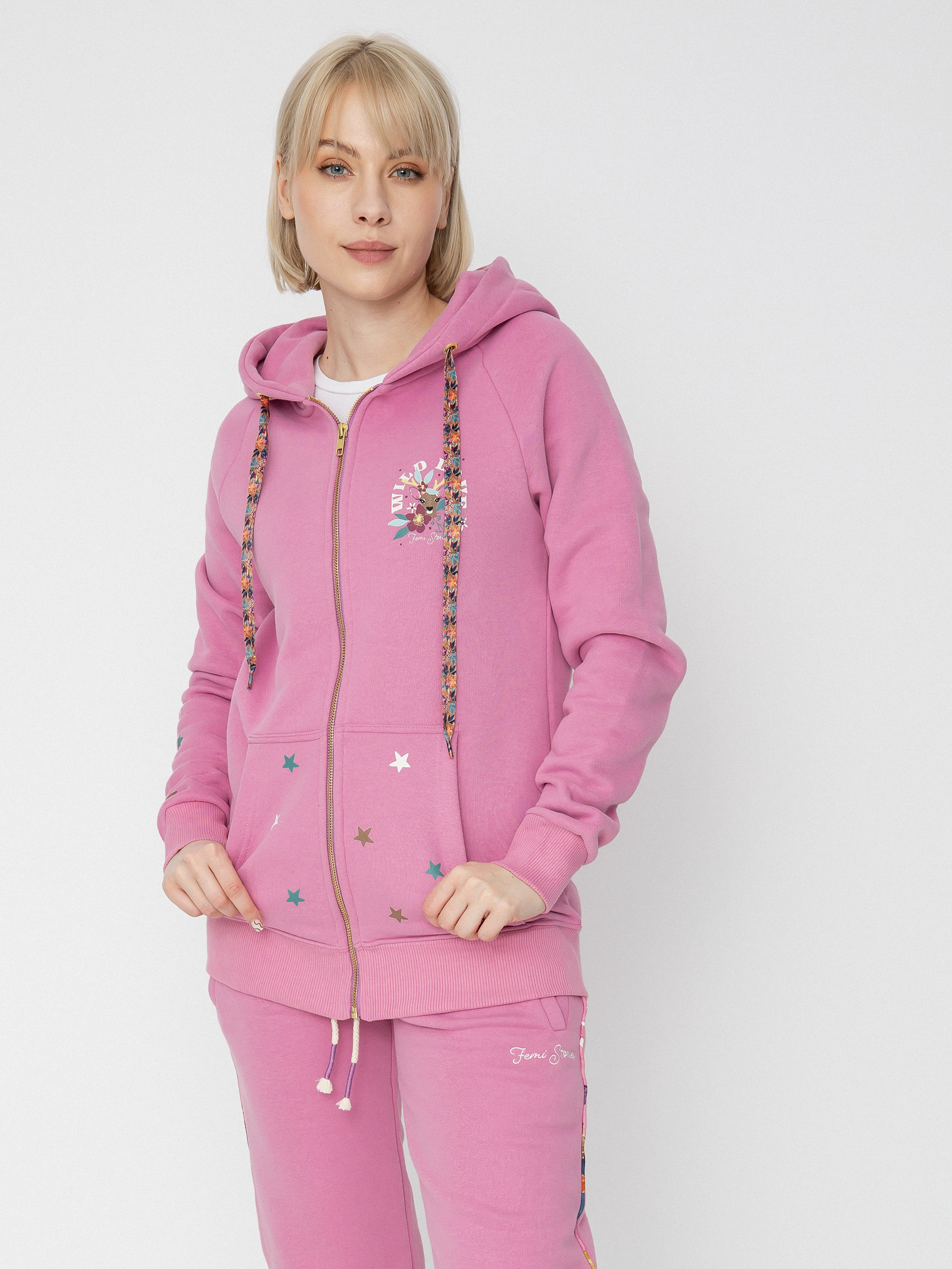 Femi Stories Kira ZHD Kapucnis pulóver Wmn (htr)