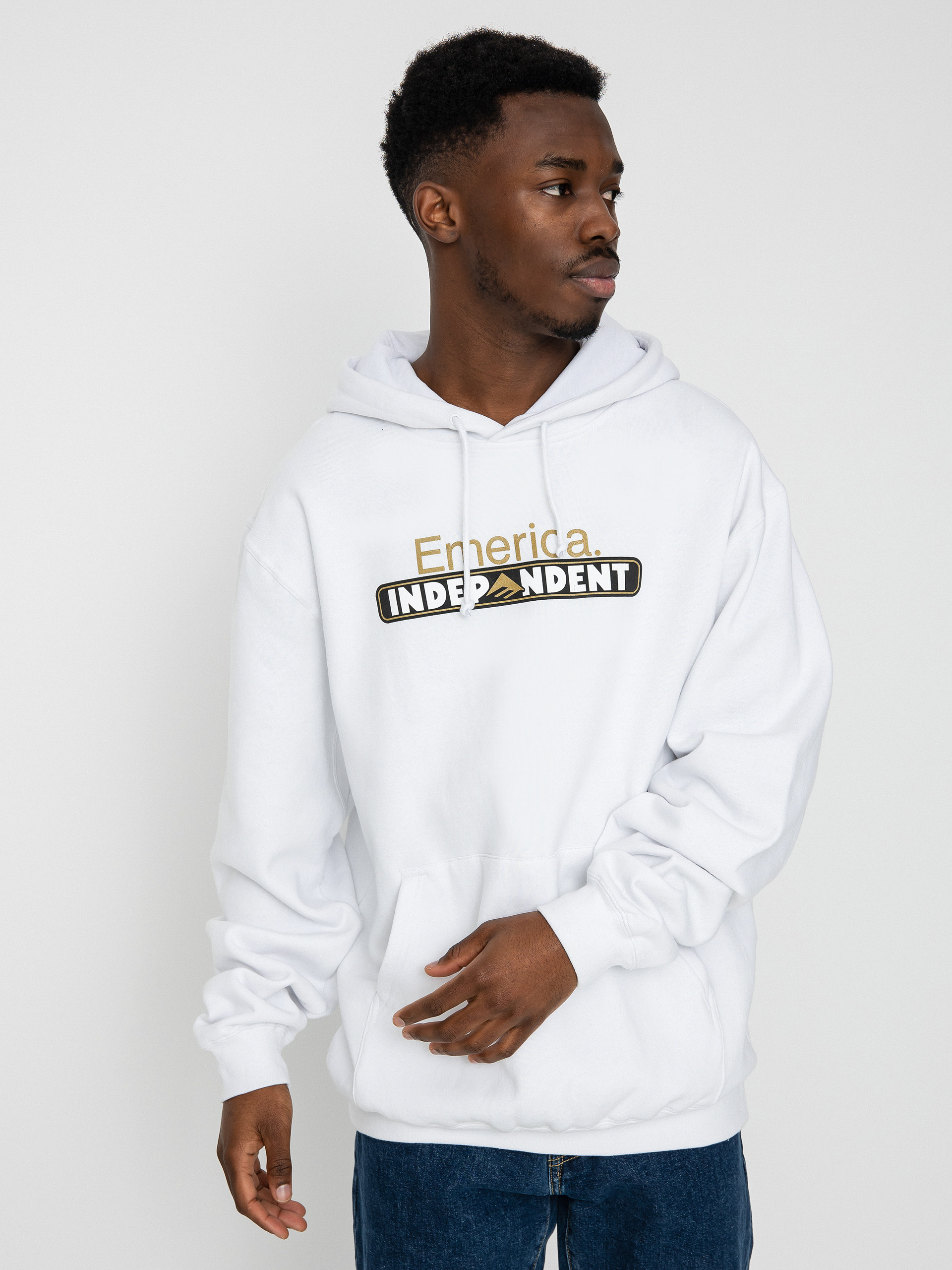 Emerica X Indy Bar HD Kapucnis pulóver (white)