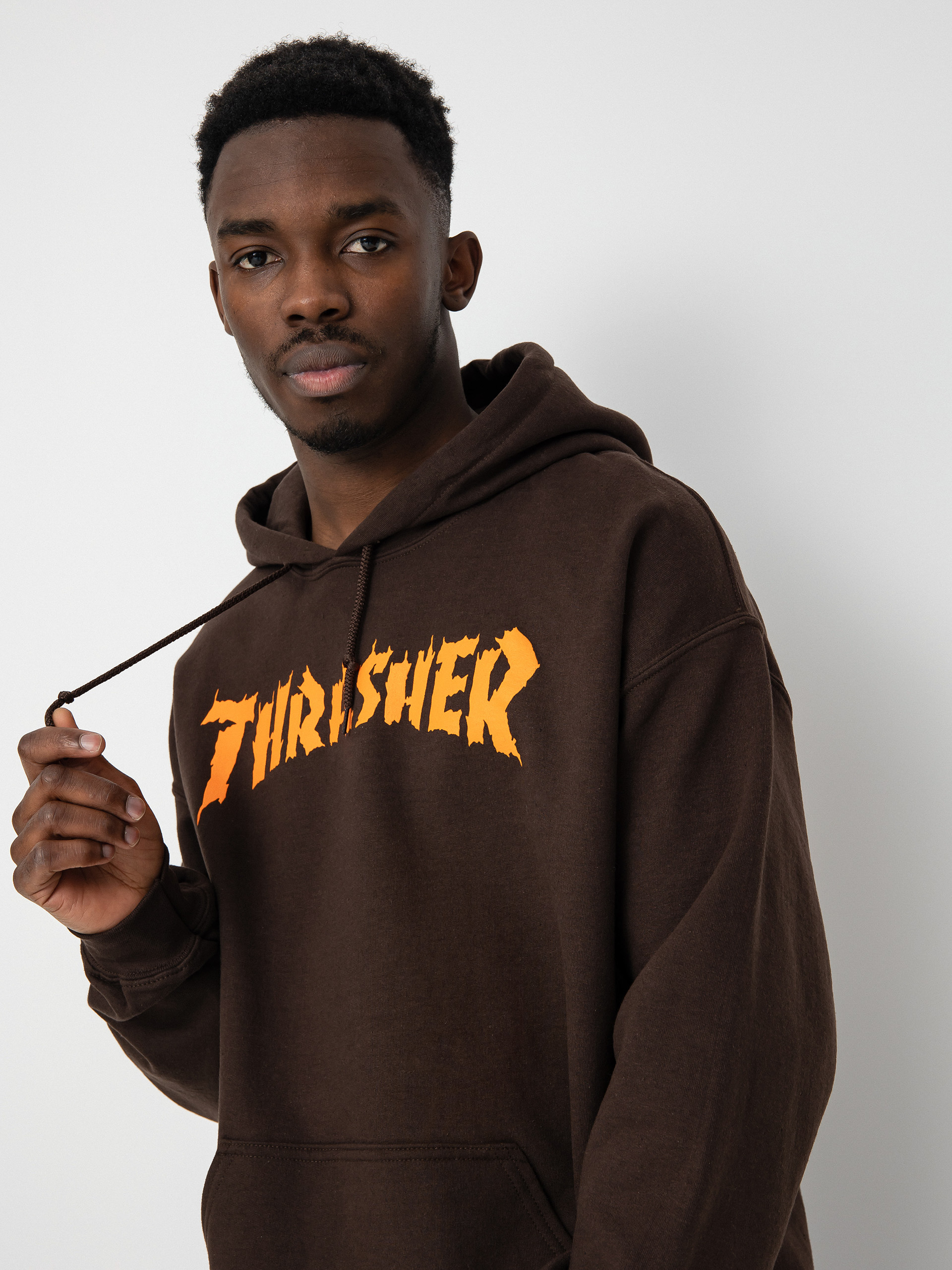 Thrasher Burn It Down HD Kapucnis pulóver (dark chocolate)