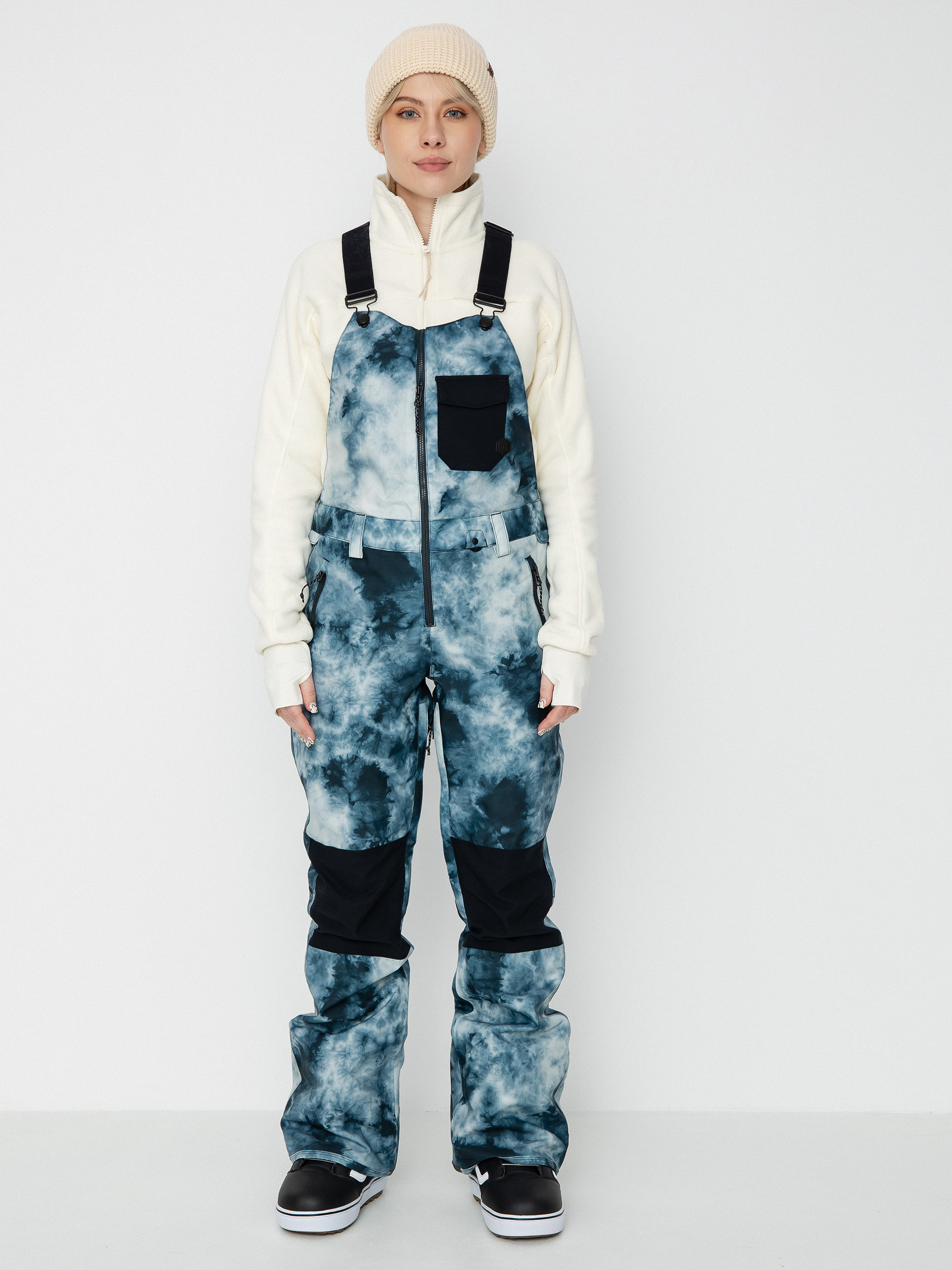 Női Volcom Swift Bib Overall Snowboard nadrág (storm tie dye)