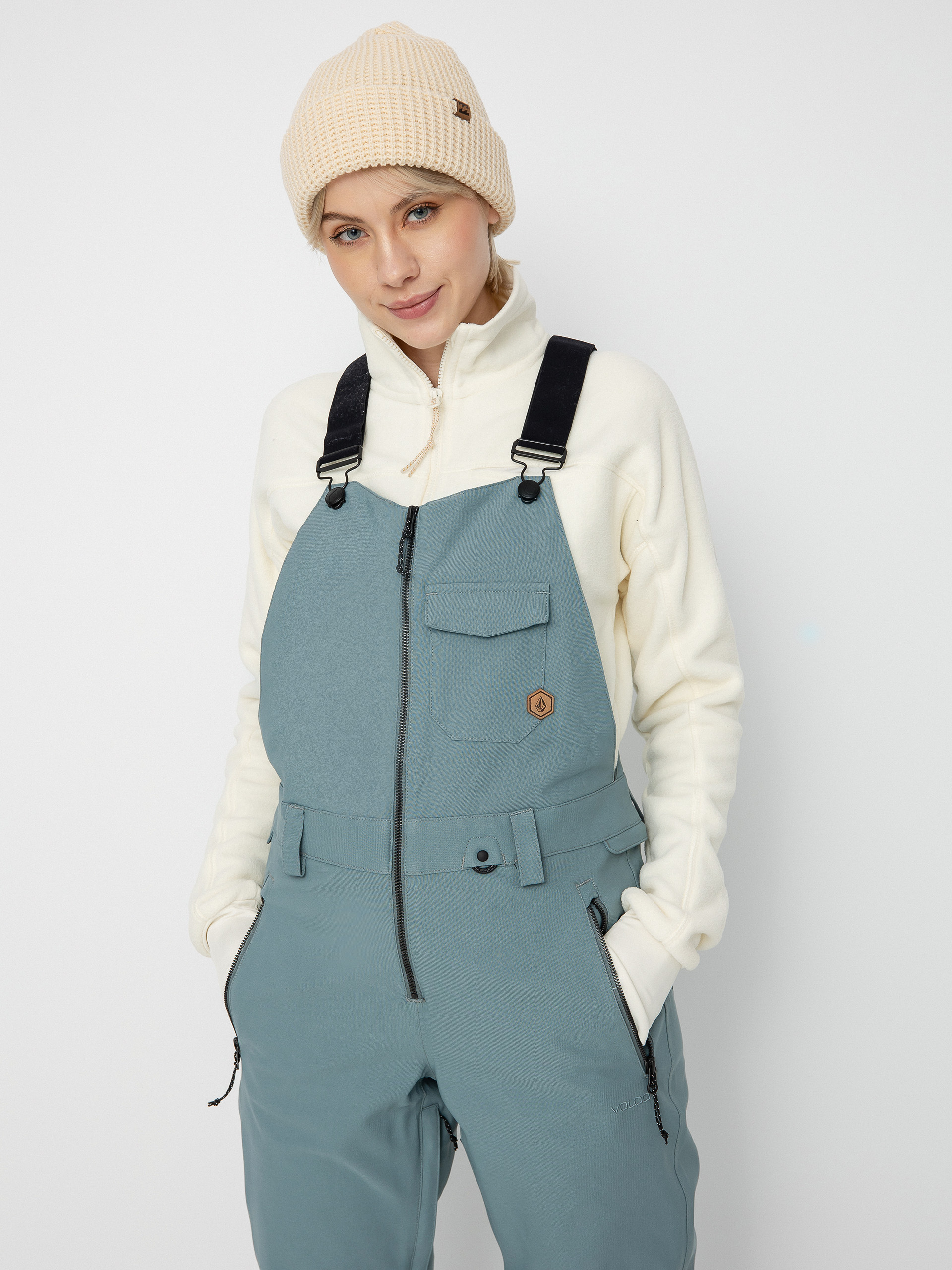 Női Volcom Swift Bib Overall Snowboard nadrág (green ash)