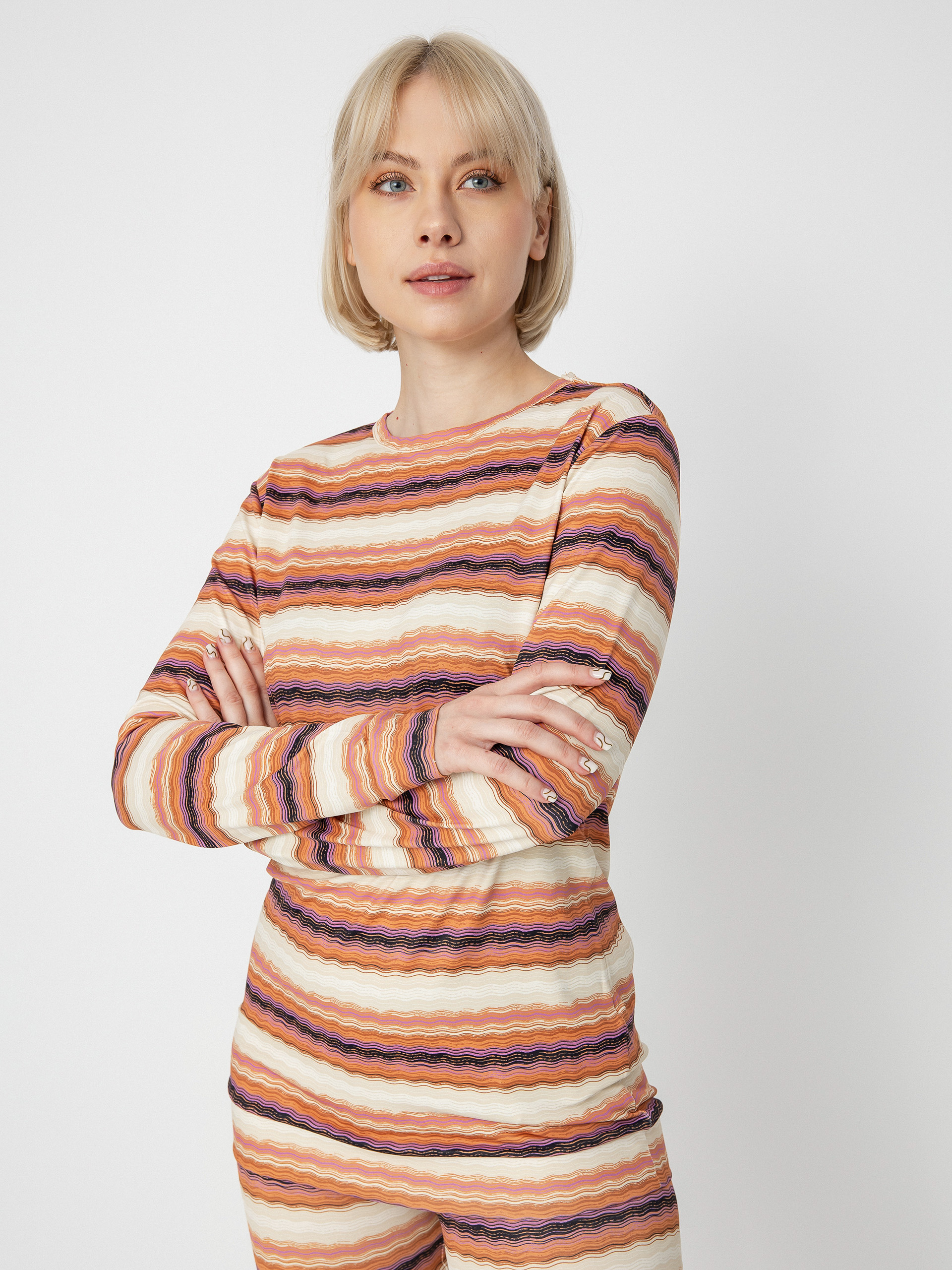 Női Billabong Warm Up Tech Hosszú ujjú thermo felső (adobe)