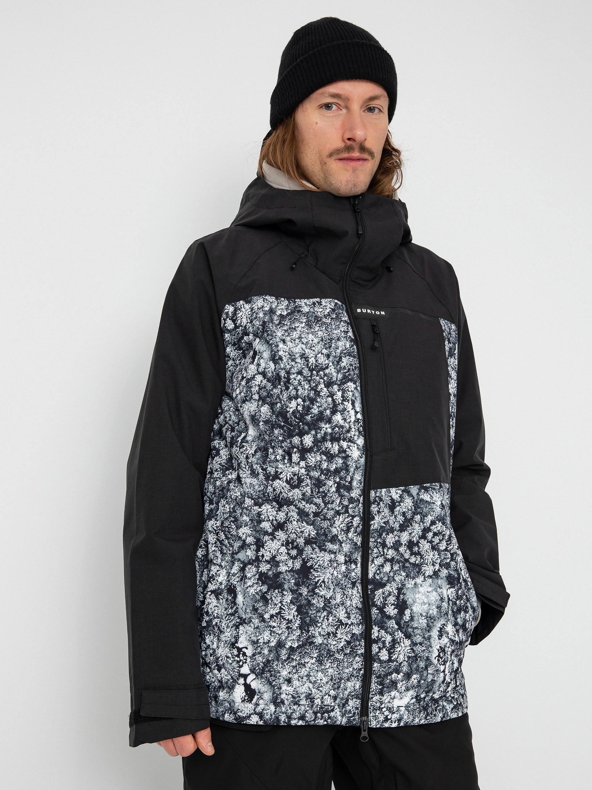 Férfi Burton Lodgepole Snowboard dzseki (true black/aerial pines)