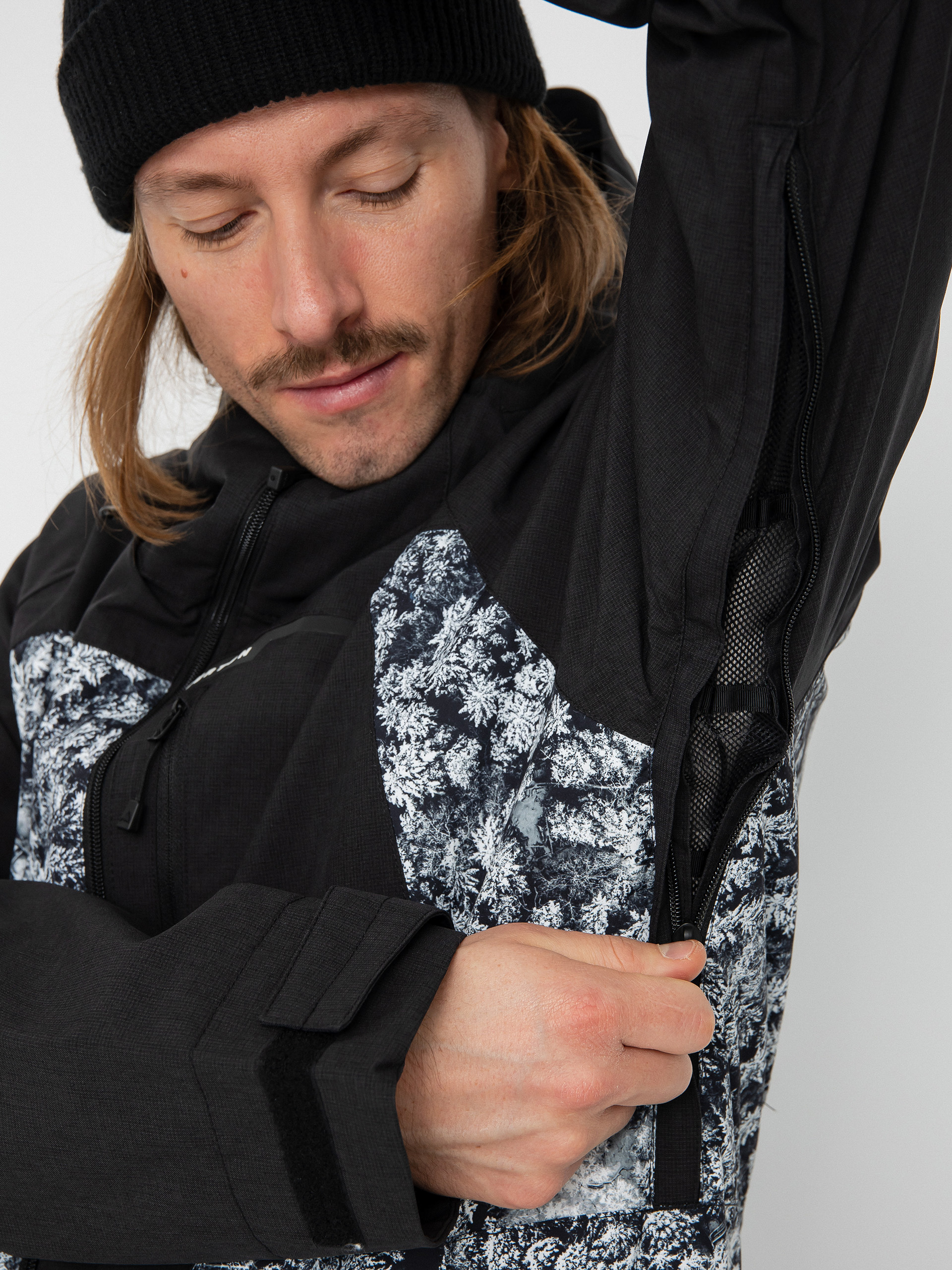 Férfi Burton Lodgepole Snowboard dzseki (true black/aerial pines)