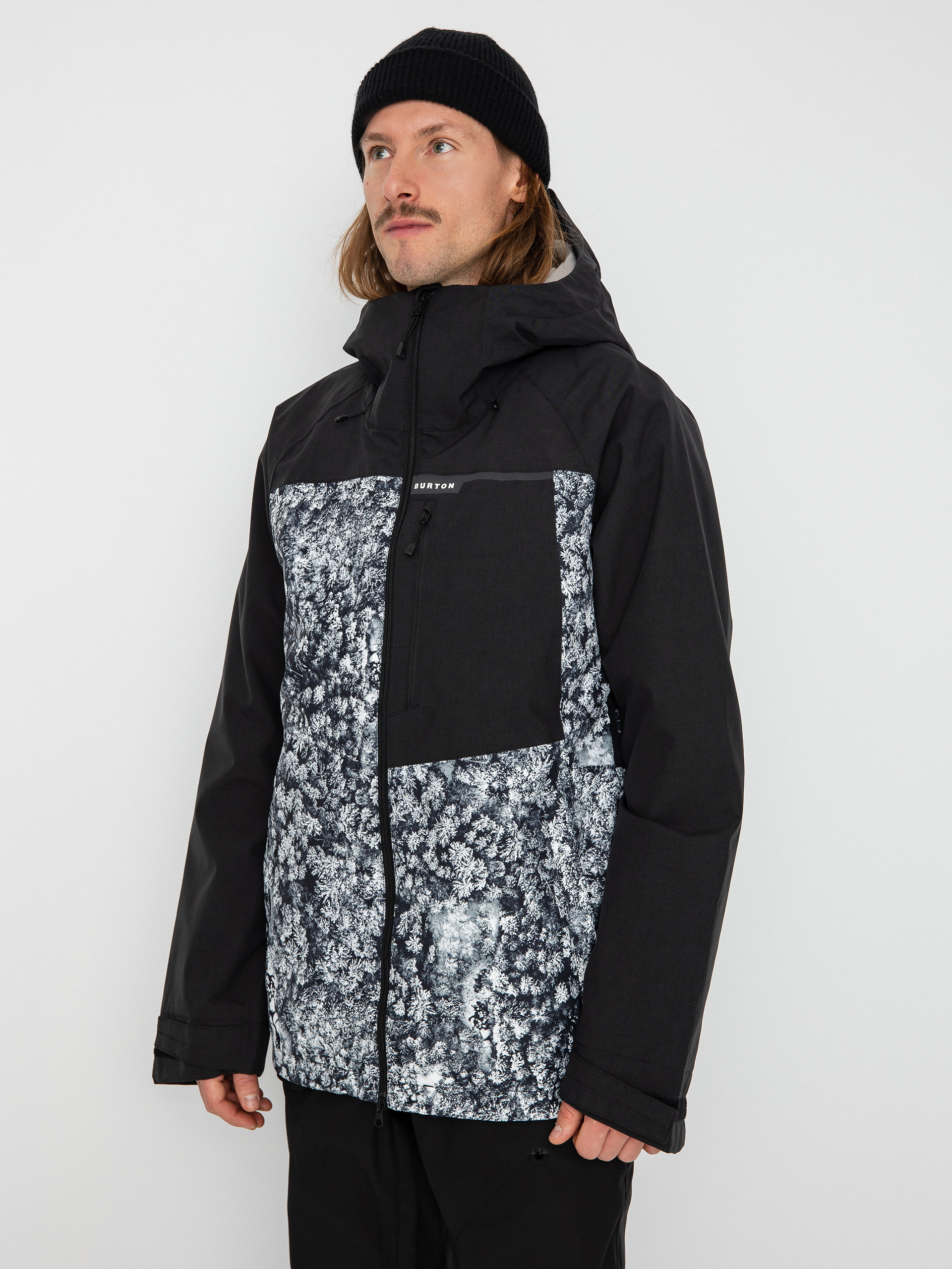 Férfi Burton Lodgepole Snowboard dzseki (true black/aerial pines)