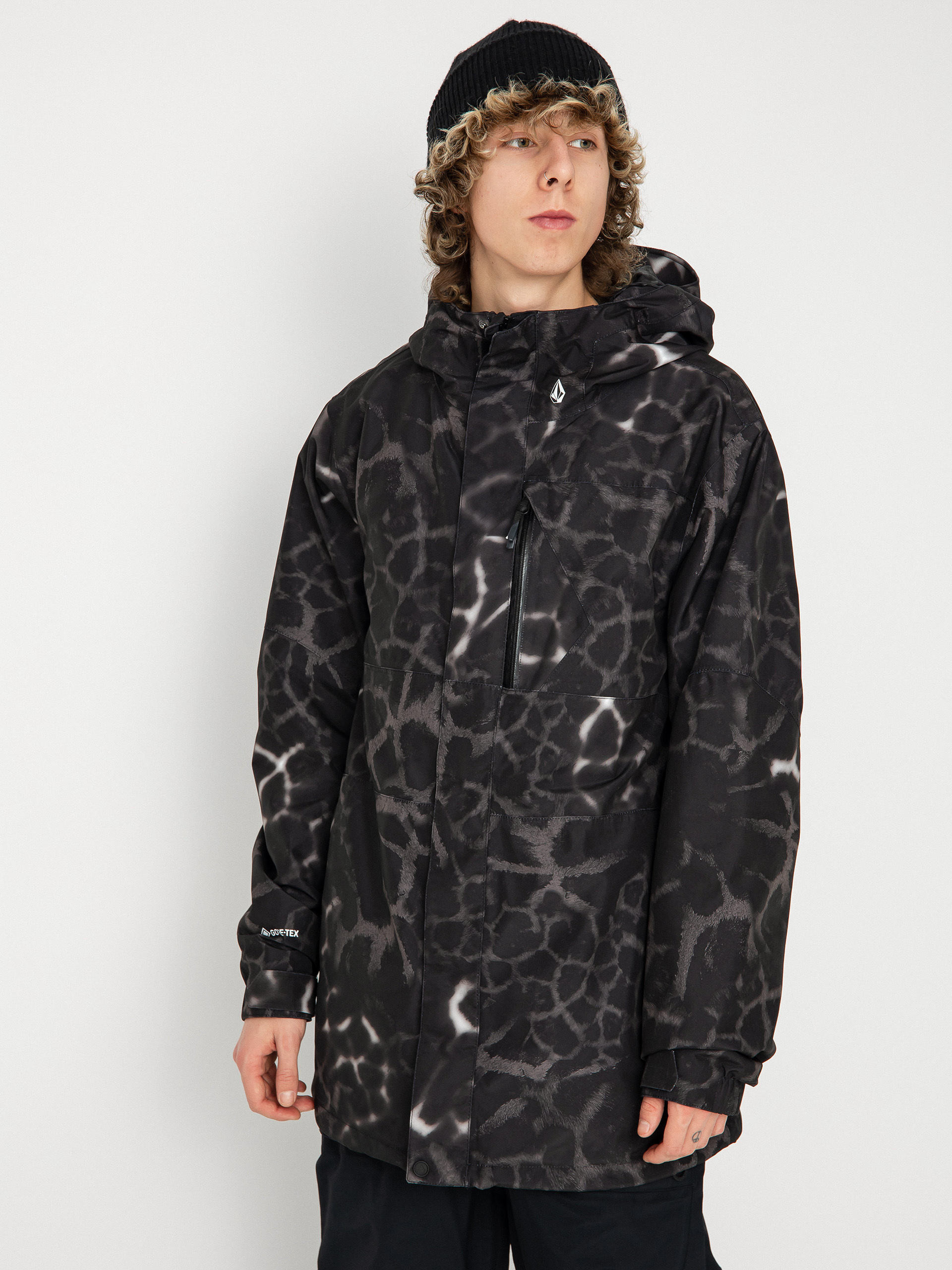 Férfi Volcom L Gore Tex Snowboard dzseki (black giraffe)