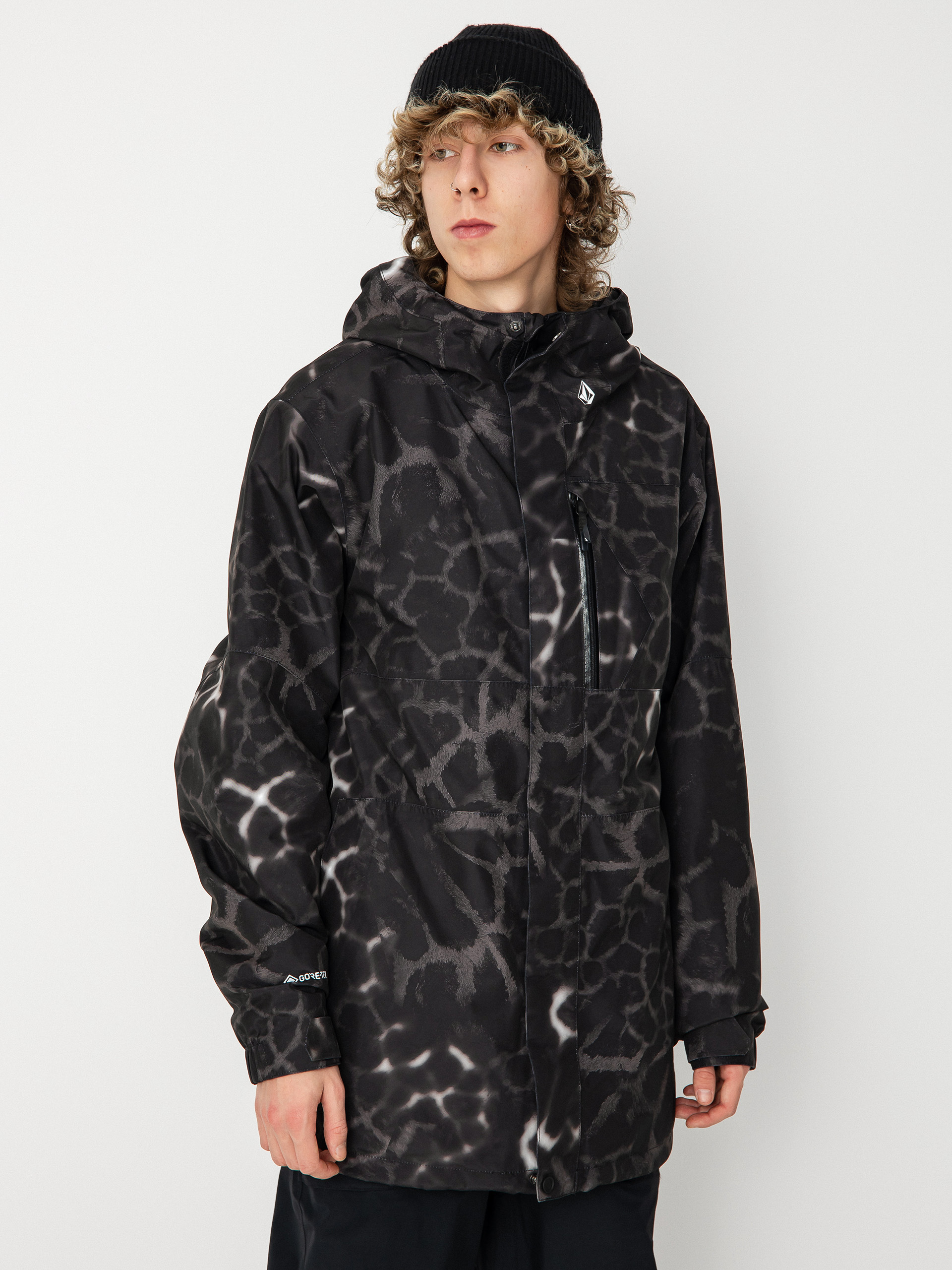 Férfi Volcom L Gore Tex Snowboard dzseki (black giraffe)