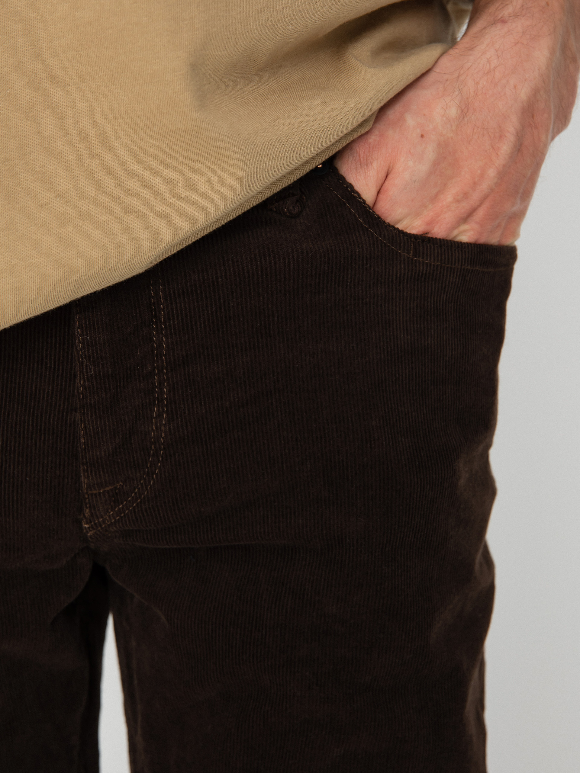 Volcom Solver 5 Pocket Cord Kisnadrág (dark brown)