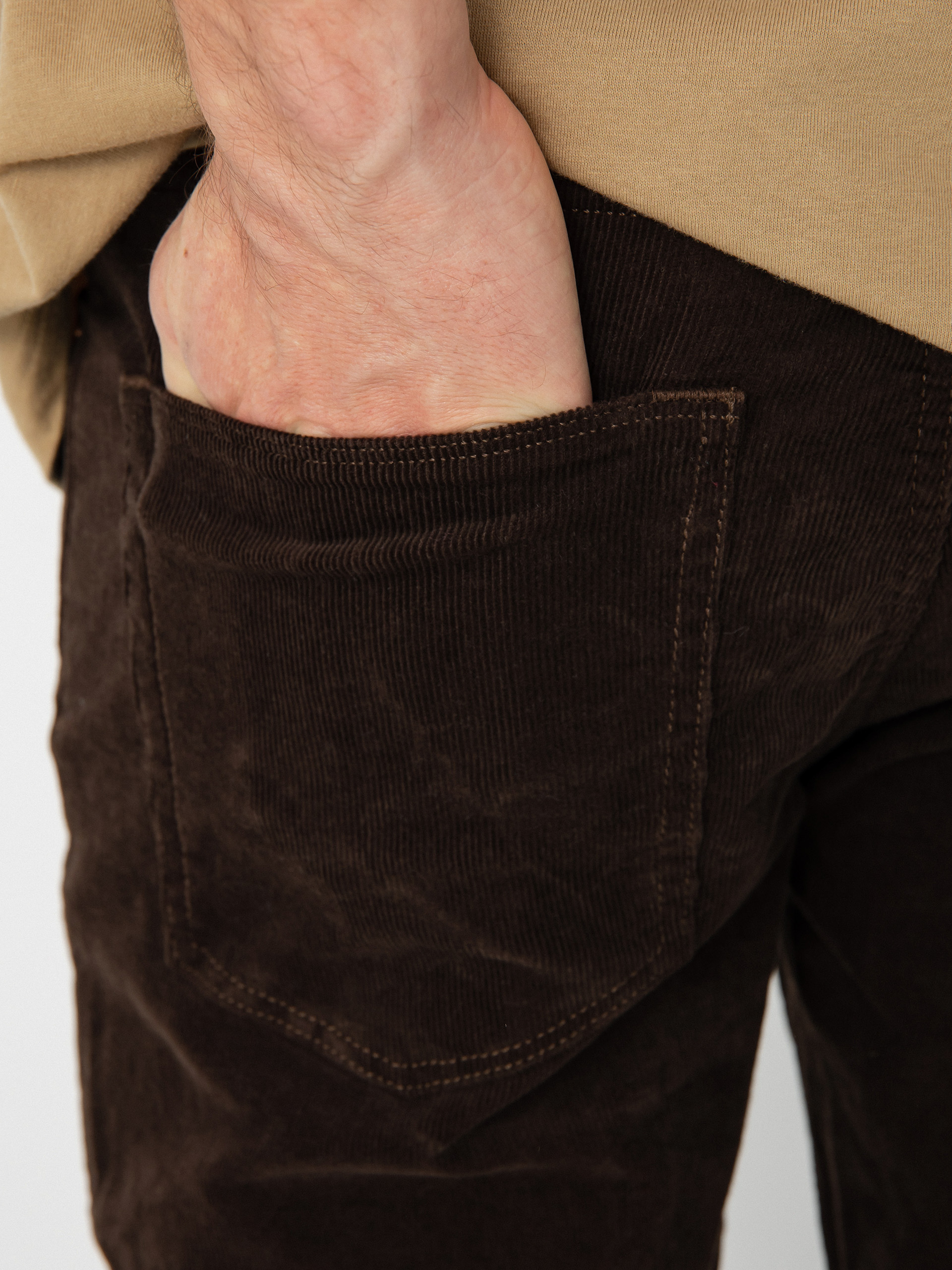 Volcom Solver 5 Pocket Cord Kisnadrág (dark brown)