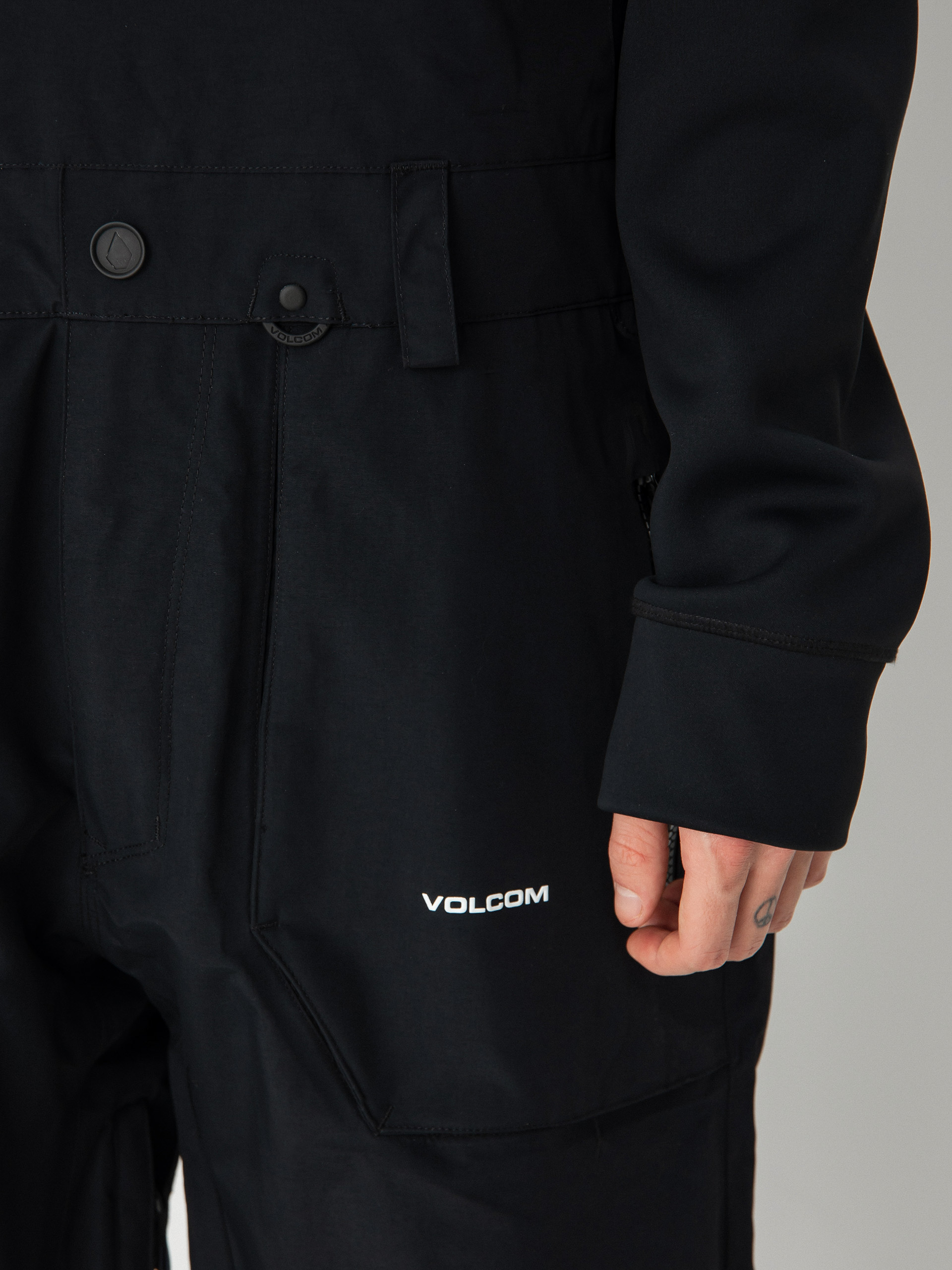 Férfi Volcom Rain Gore Tex Bib Overall Snowboard nadrág (black)