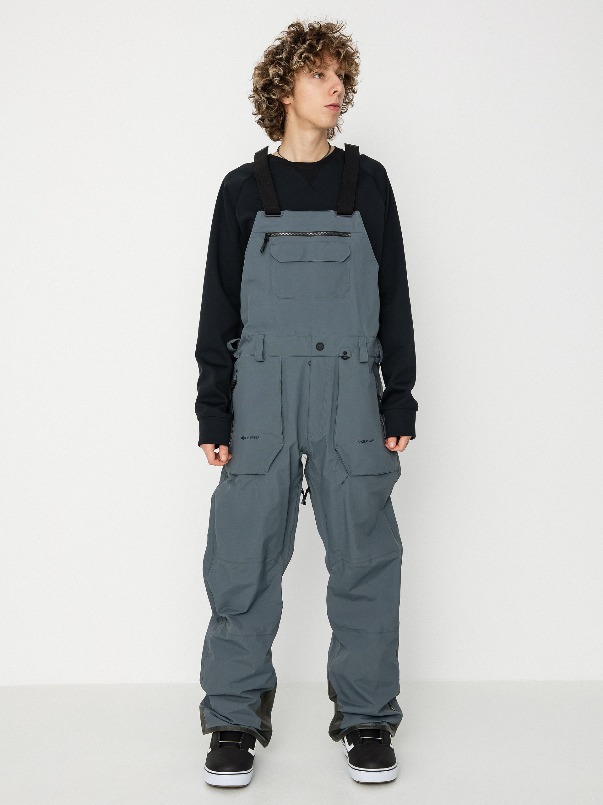 Férfi Volcom Rain Gore Tex Bib Overall Snowboard nadrág (dark grey)