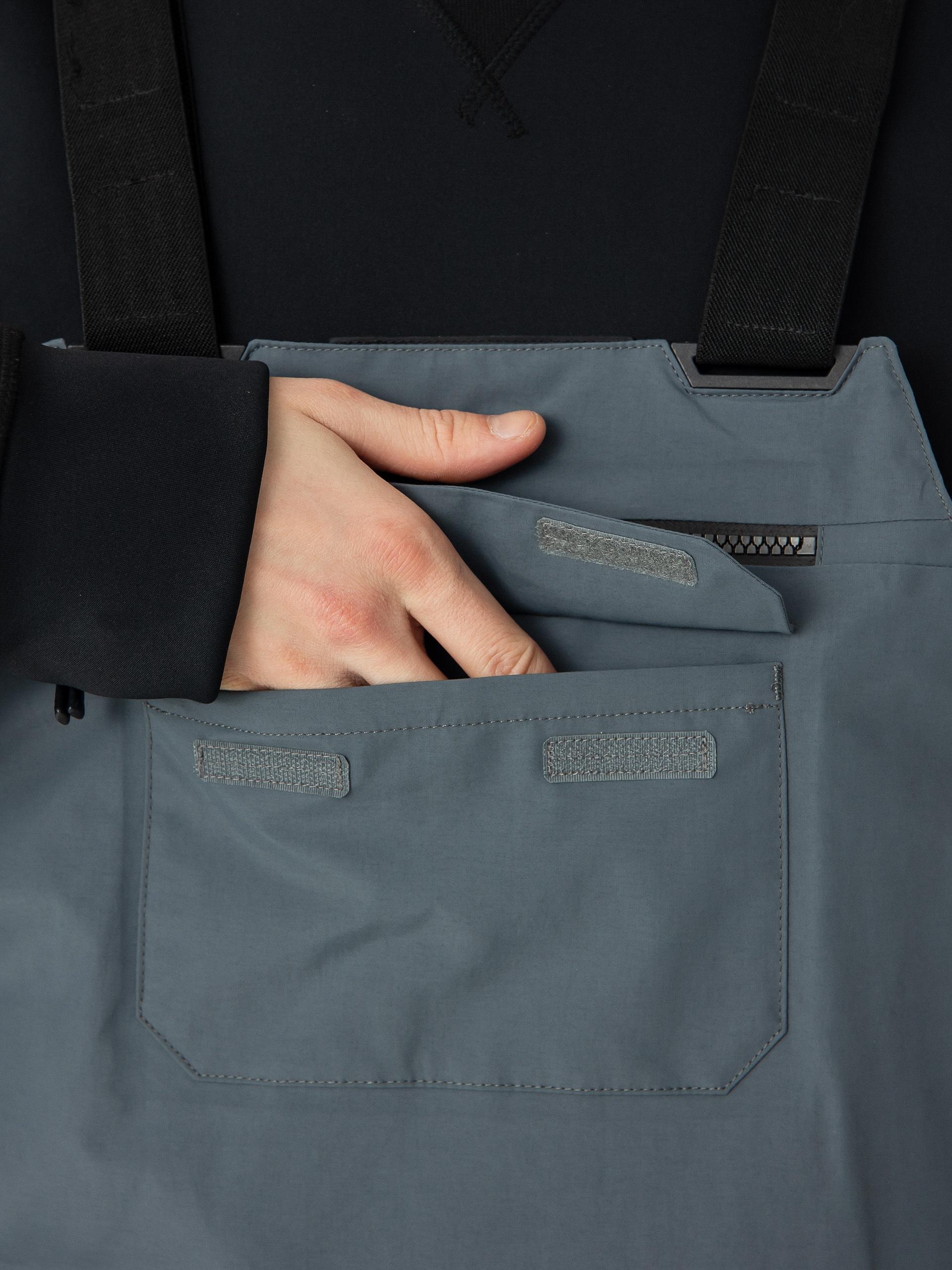 Férfi Volcom Rain Gore Tex Bib Overall Snowboard nadrág (dark grey)