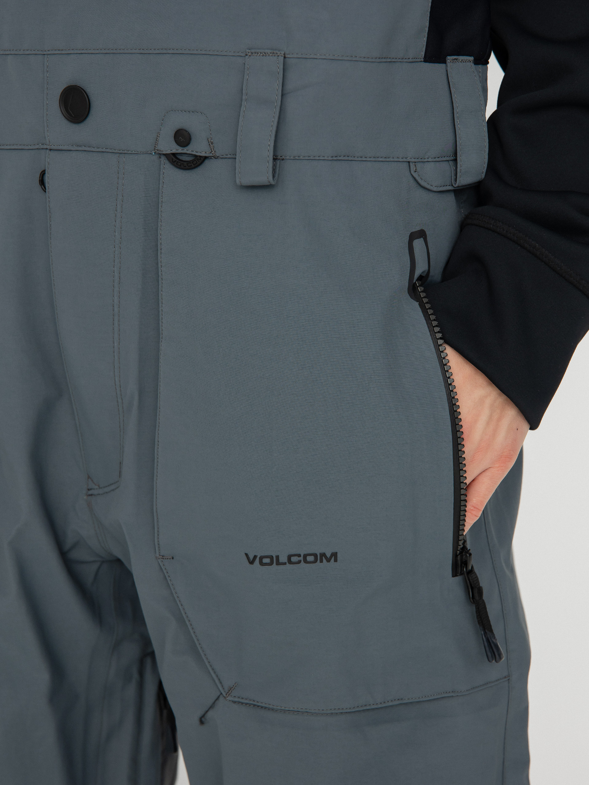 Férfi Volcom Rain Gore Tex Bib Overall Snowboard nadrág (dark grey)