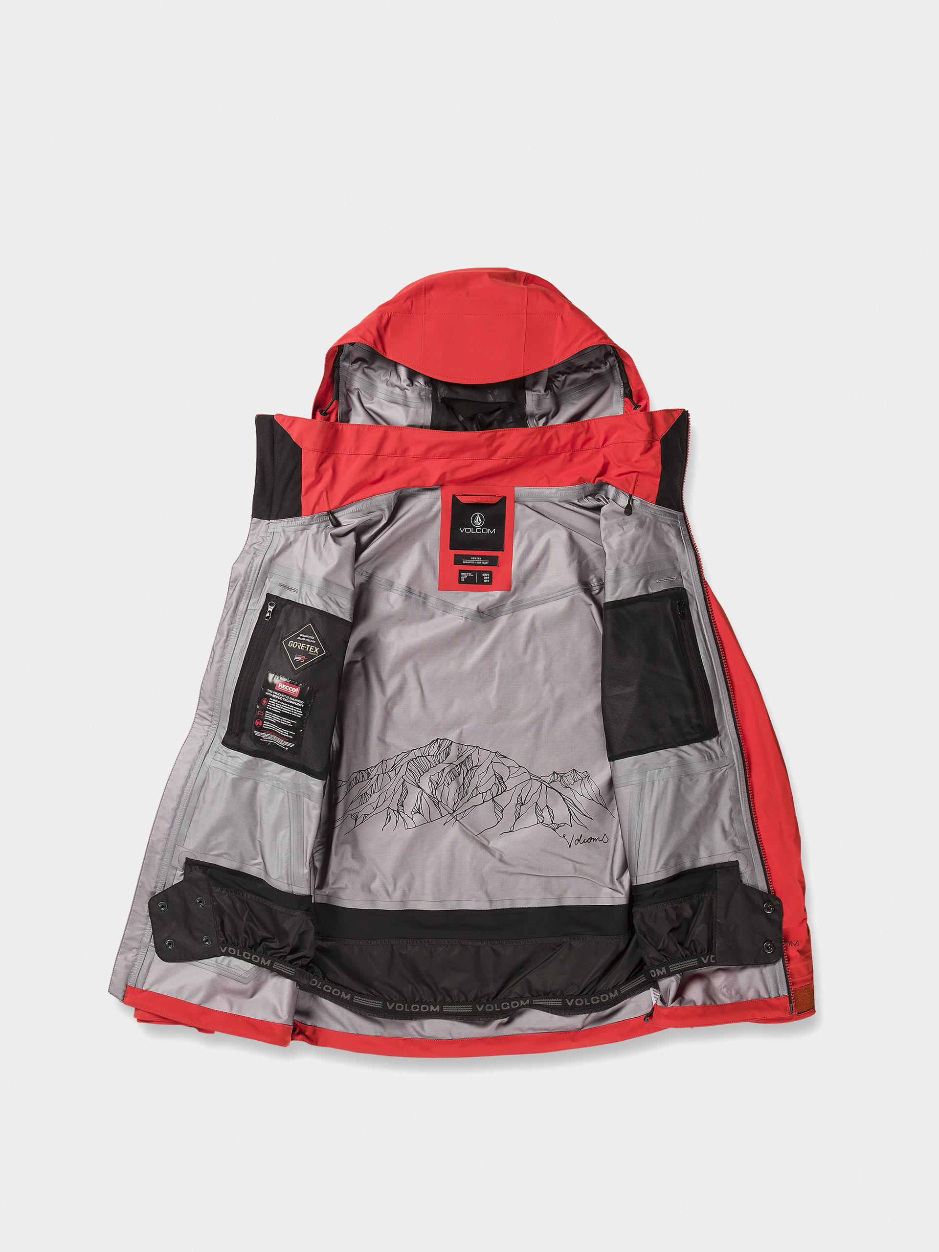 Női Volcom Vs 3L Stretch Gore Snowboard dzseki (orange shock)