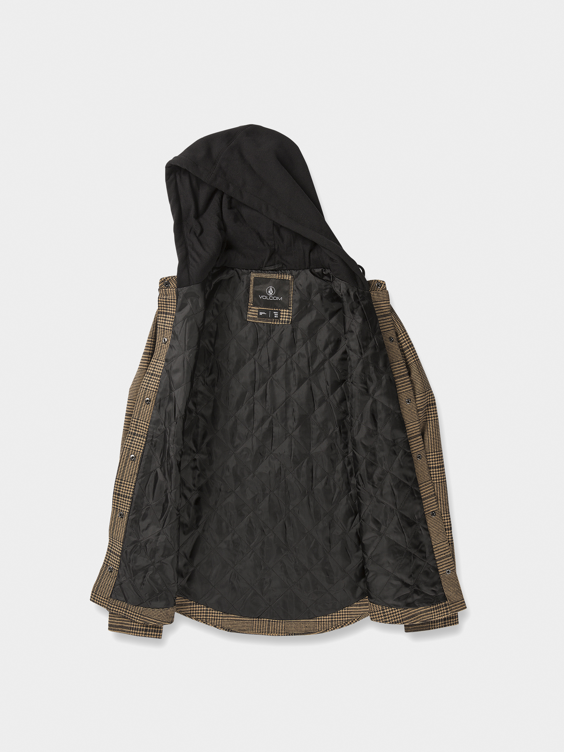 Volcom Hooded Flannel Dzseki Wmn (caramel)