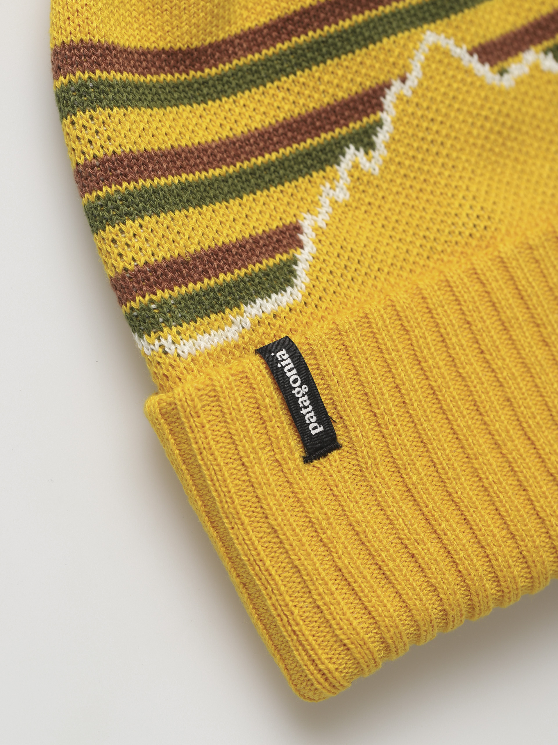 Patagonia Powder Town Sapka (fitz roy stripe knit/cabin gold)