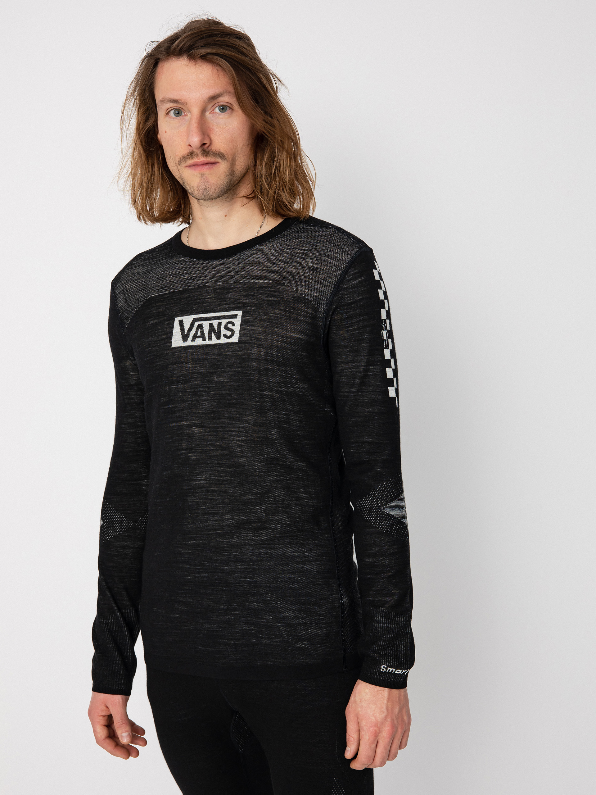 Férfi Vans X Smartwool Intraknit Merino Crew Hosszú ujjú thermo felső (black)