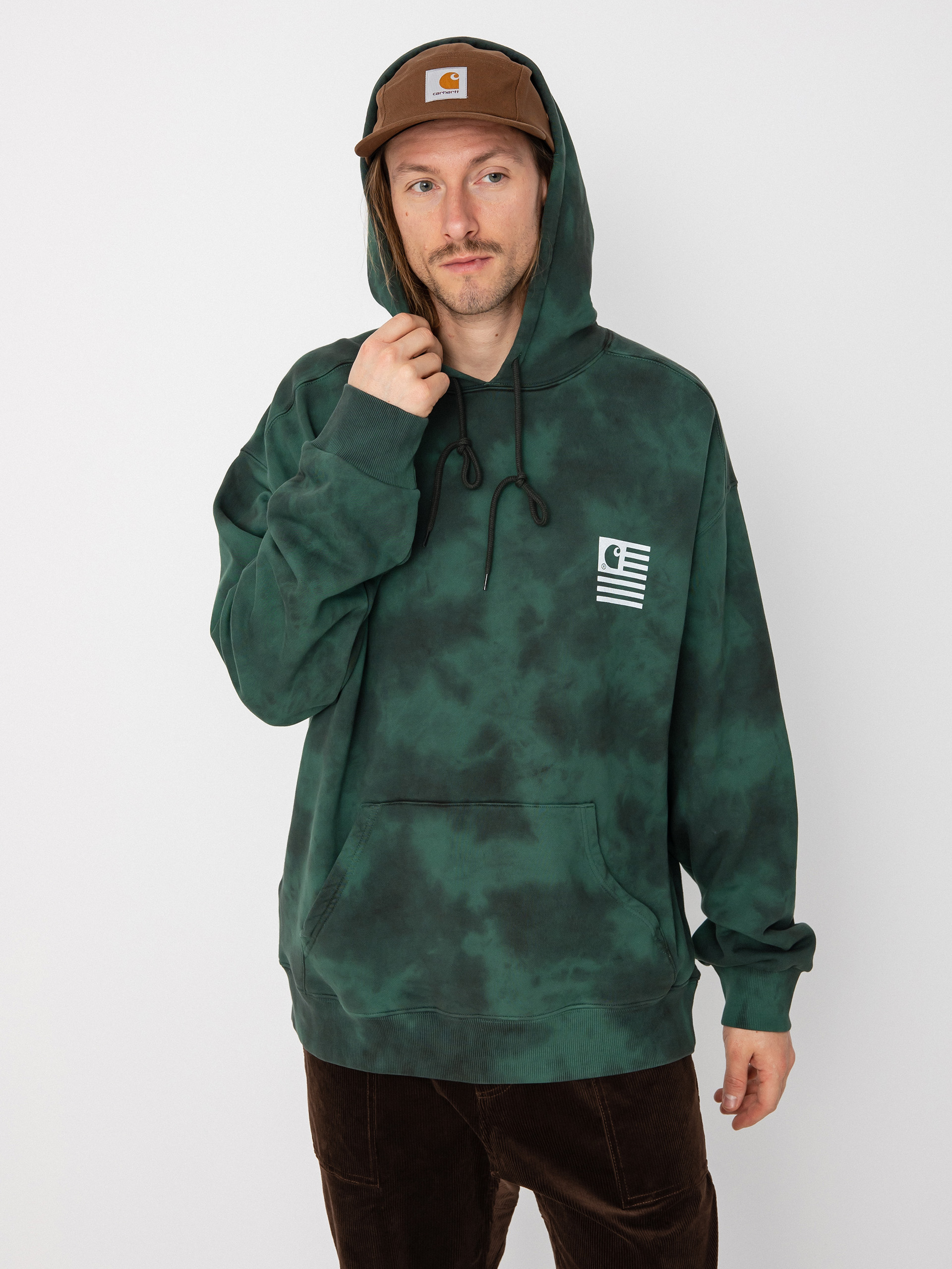 Carhartt WIP Chromo HD Kapucnis pulóver (treehouse chromo/white)