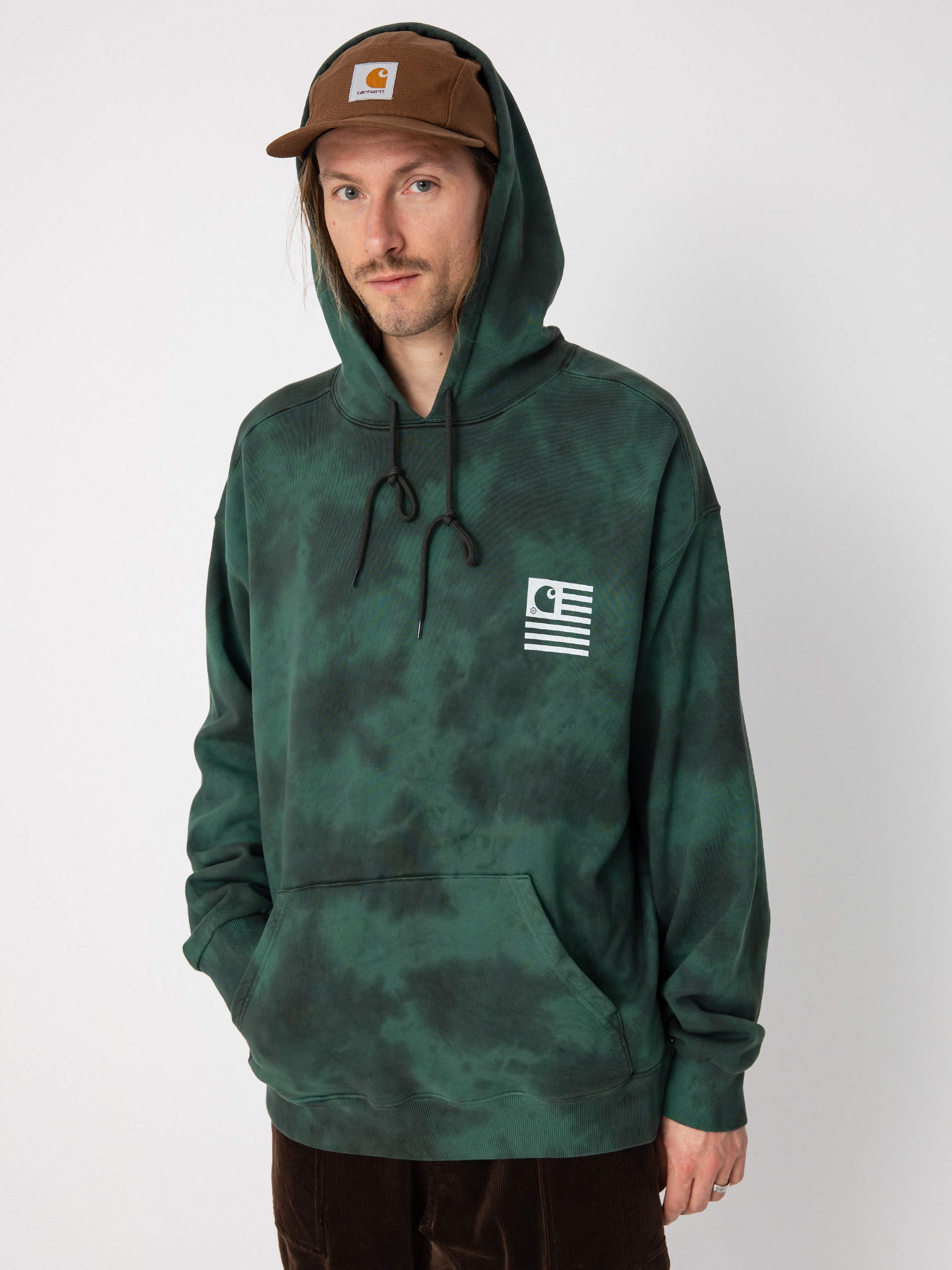 Carhartt WIP Chromo HD Kapucnis pulóver (treehouse chromo/white)