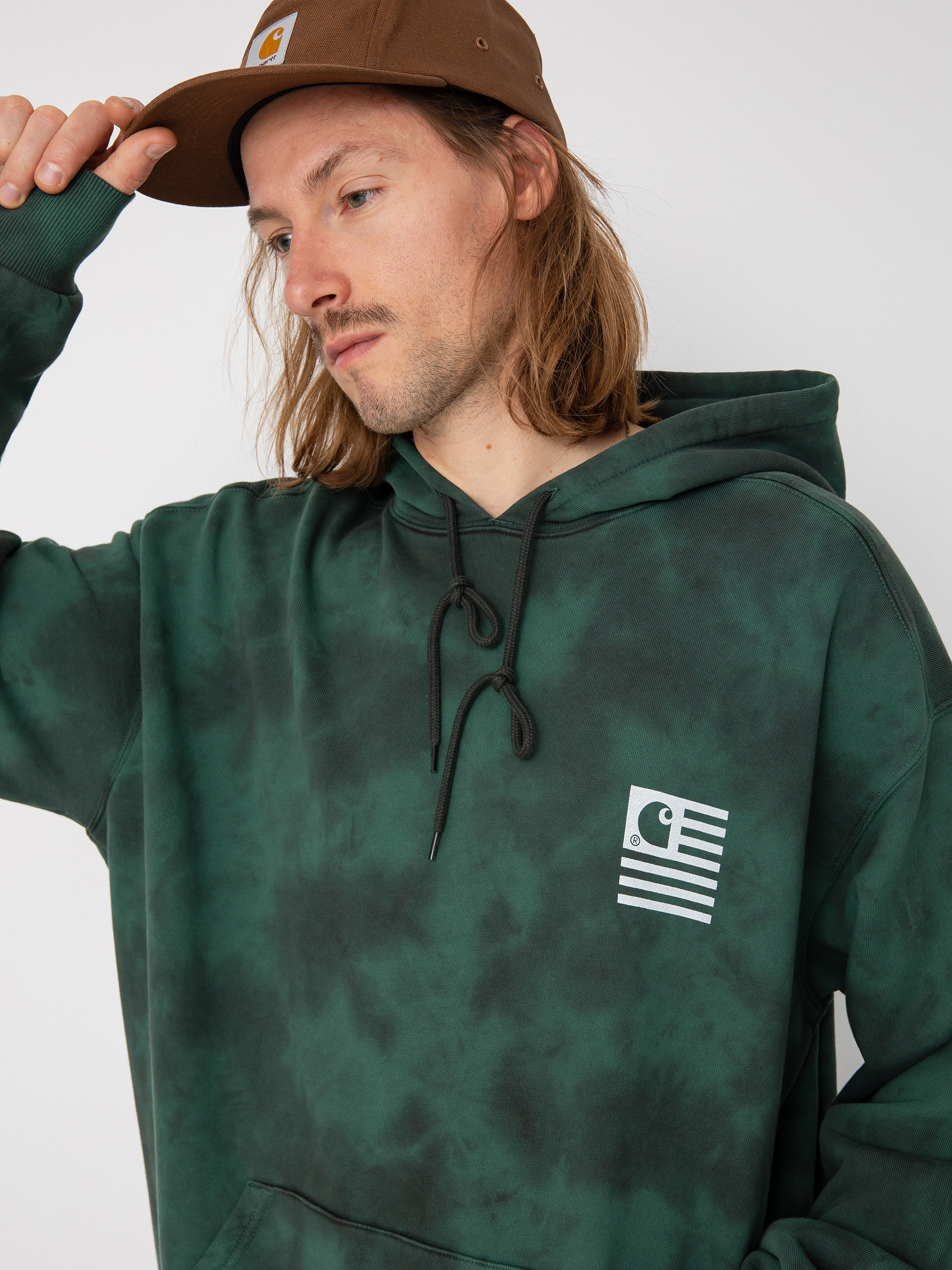 Carhartt WIP Chromo HD Kapucnis pulóver (treehouse chromo/white)