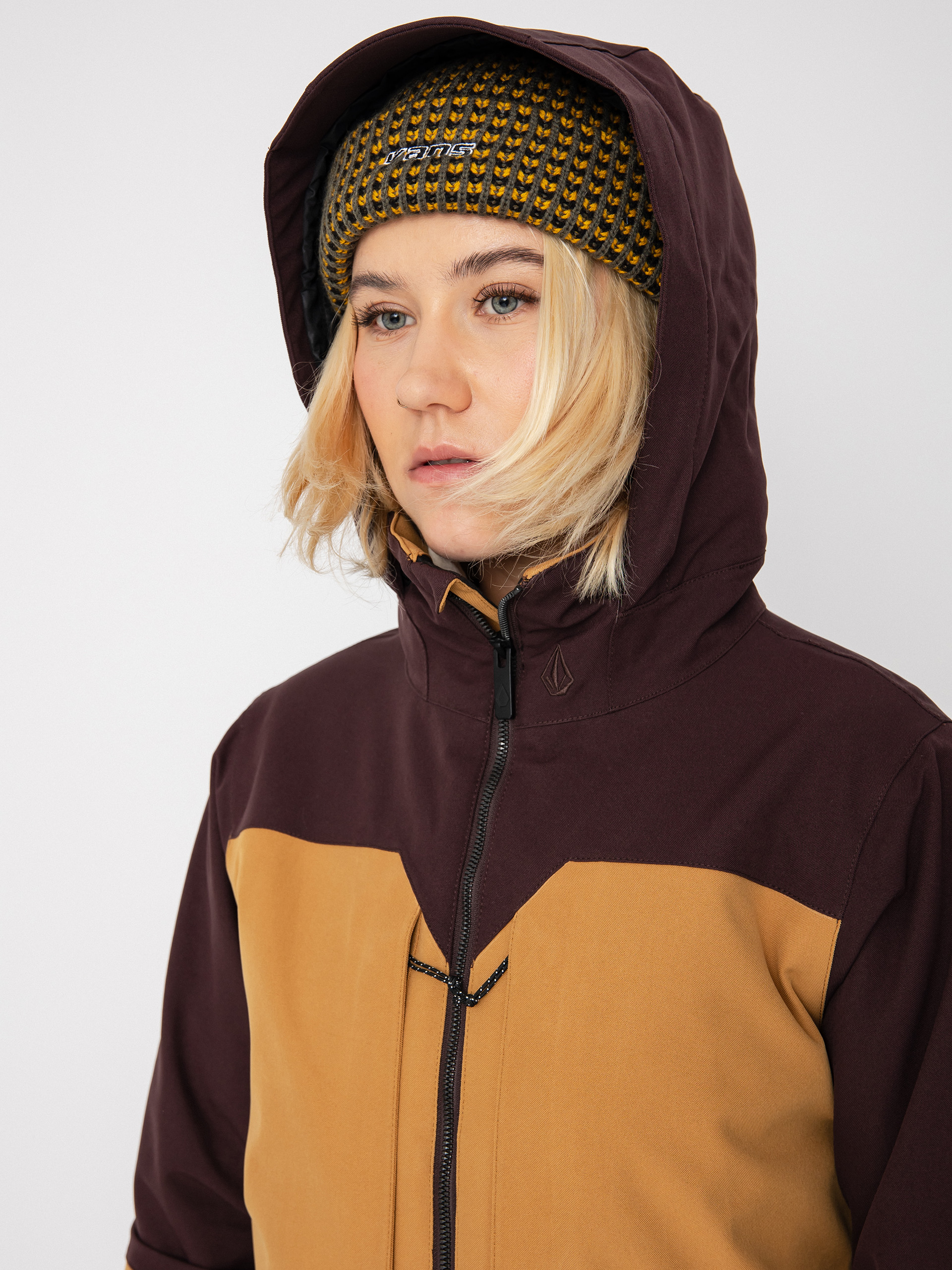 Női Volcom Shelter 3D Stretch Snowboard dzseki (caramel)
