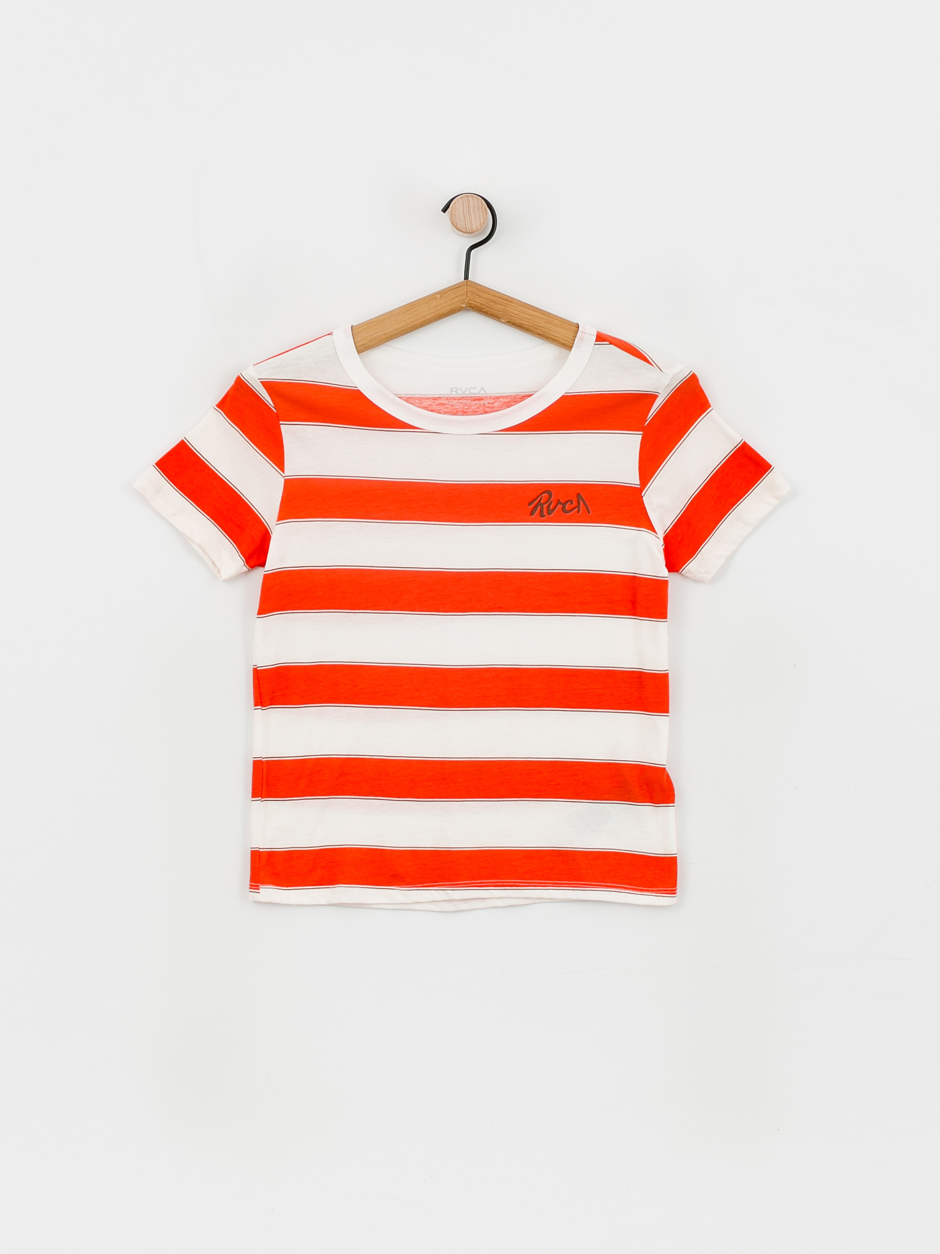 RVCA Stripe póló Wmn (red orange)