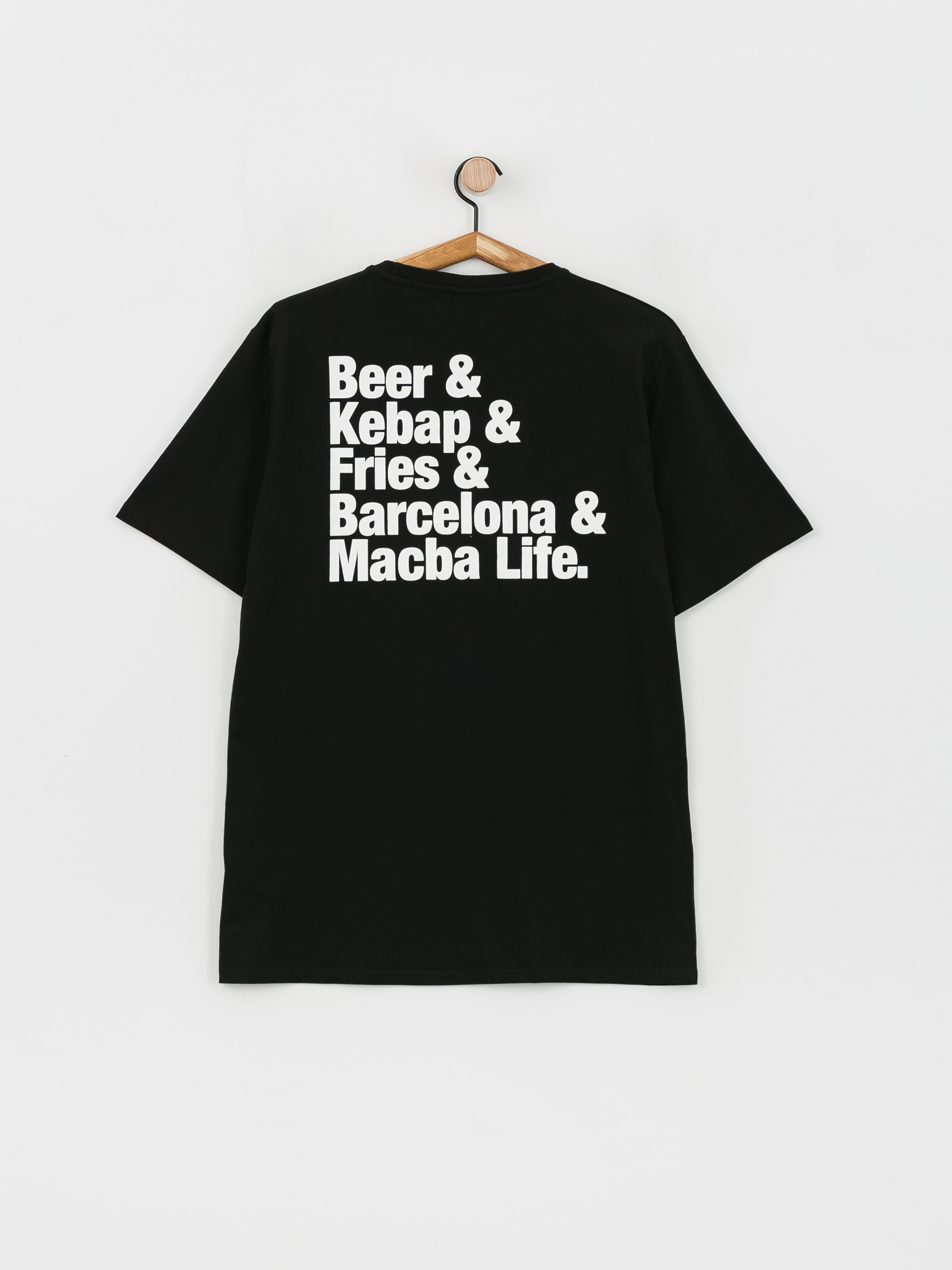 Macba Life Beer&Kebap póló (black/white)