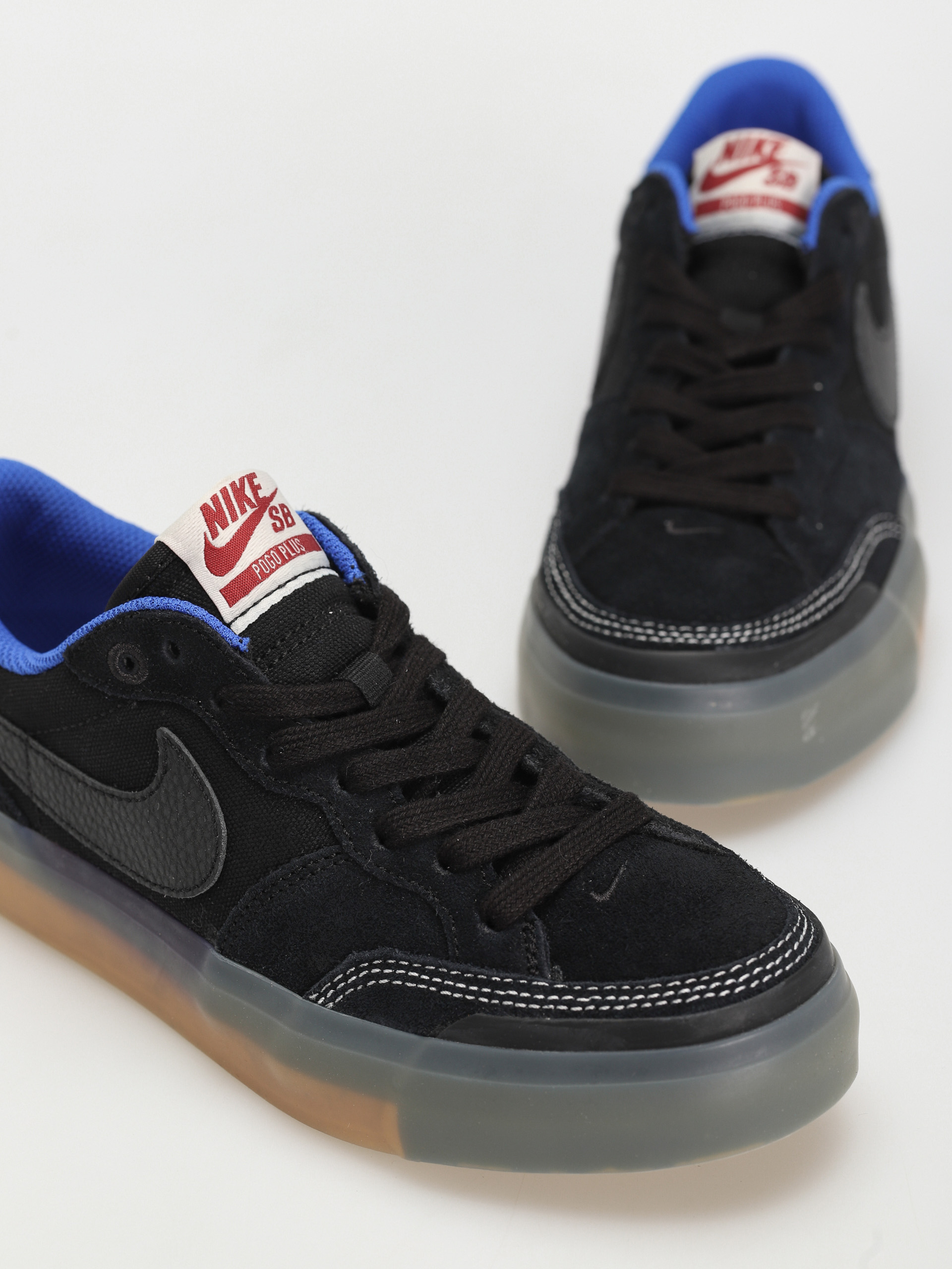Nike SB Pogo Premium Cipők (black/black hyper royal gum light brown)