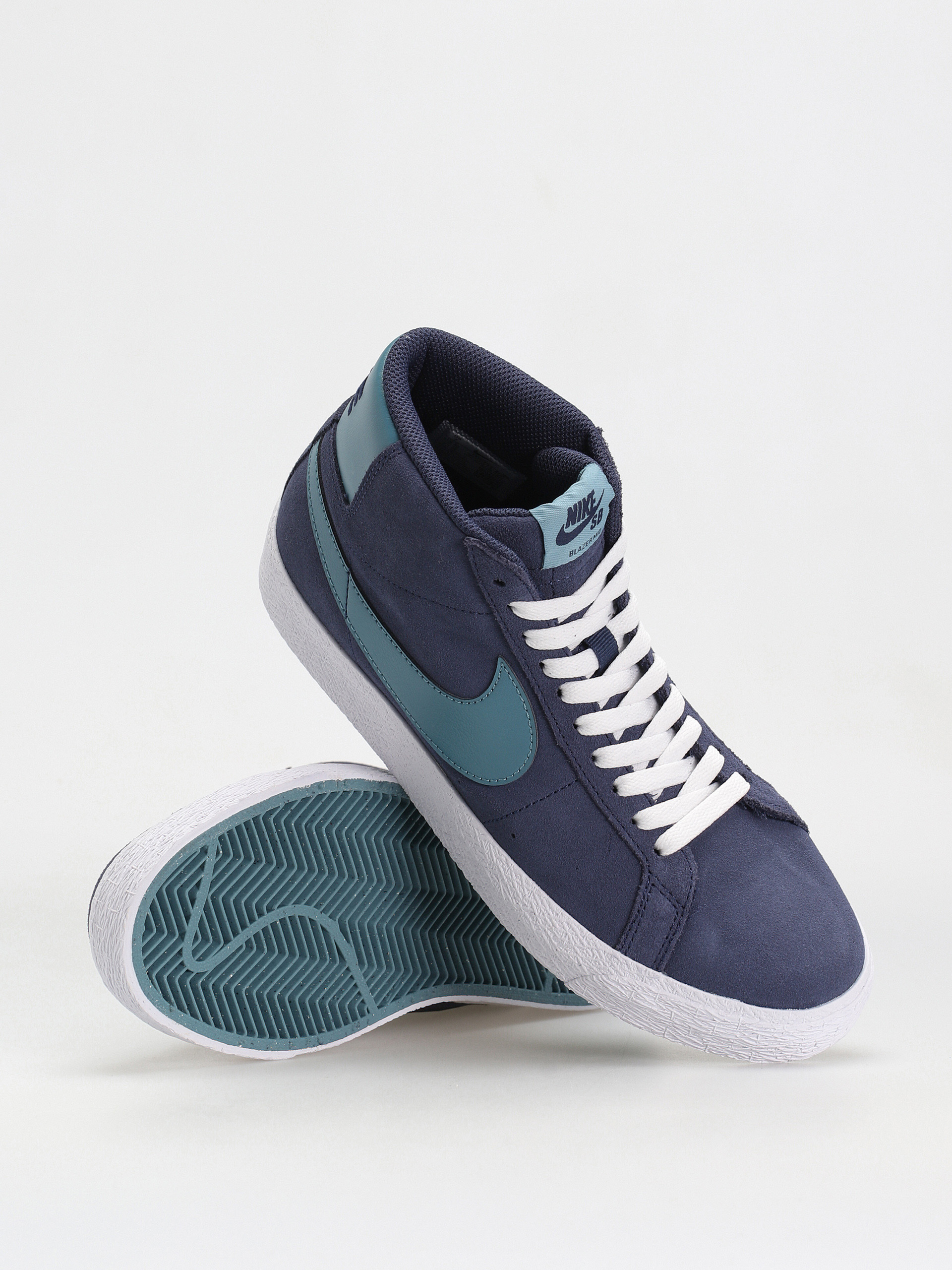 Nike SB Zoom Blazer Mid Cipők (midnight navy/noise aqua midnight navy)
