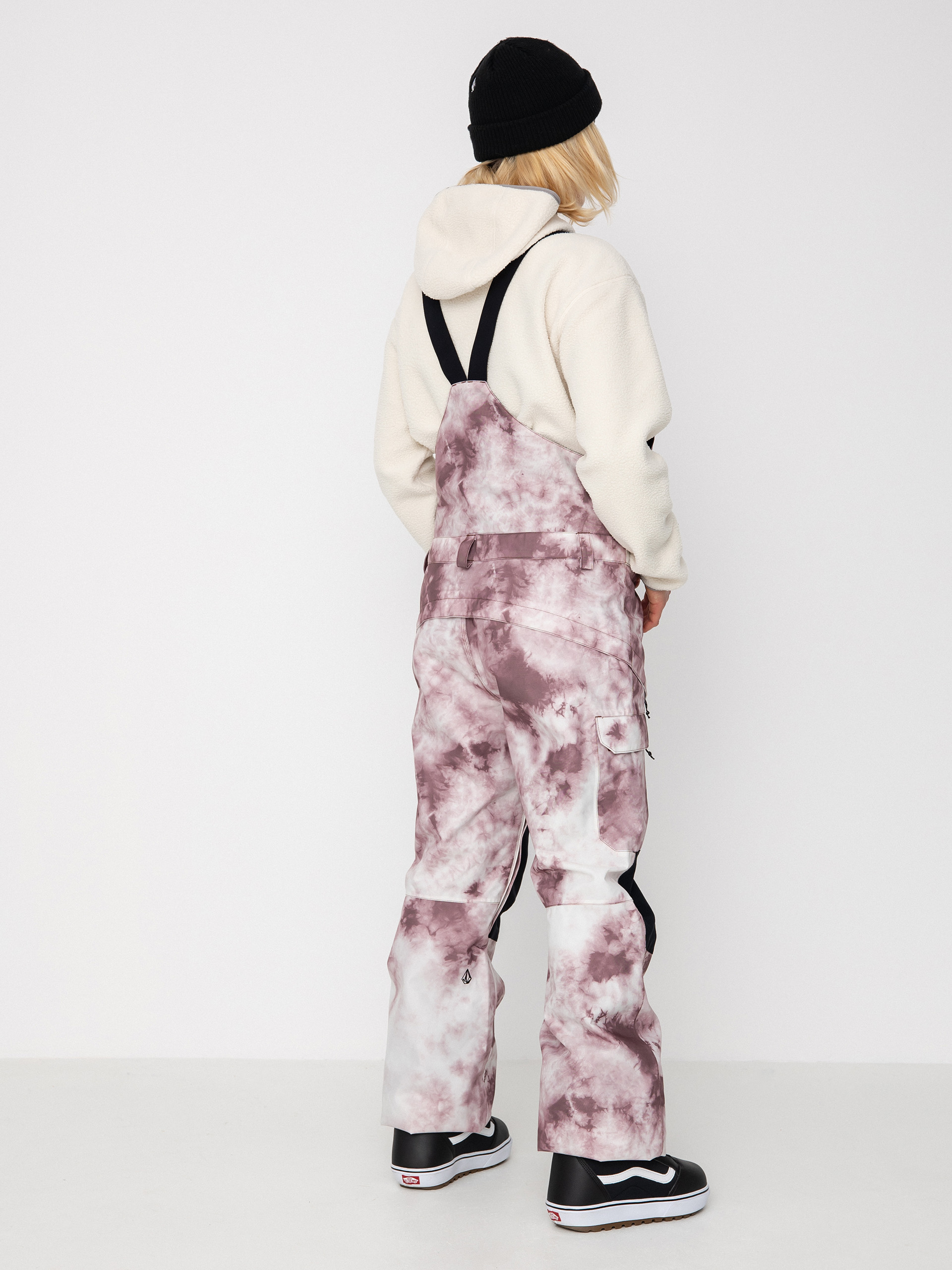 Női Volcom Creston 3Dstretch Bib Overall Loose Straight Snowboard nadrág (mojave tie dye)