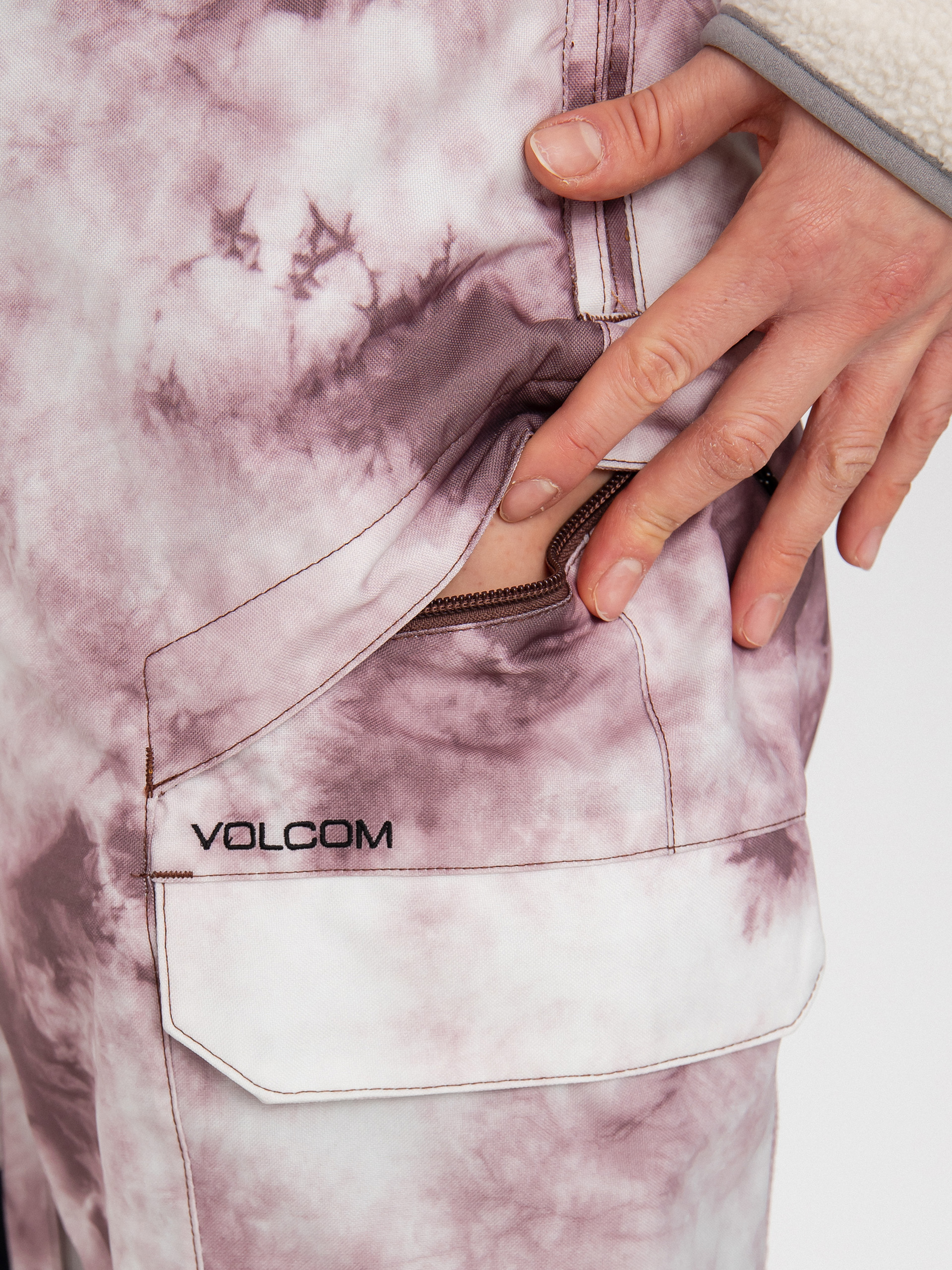 Női Volcom Creston 3Dstretch Bib Overall Loose Straight Snowboard nadrág (mojave tie dye)