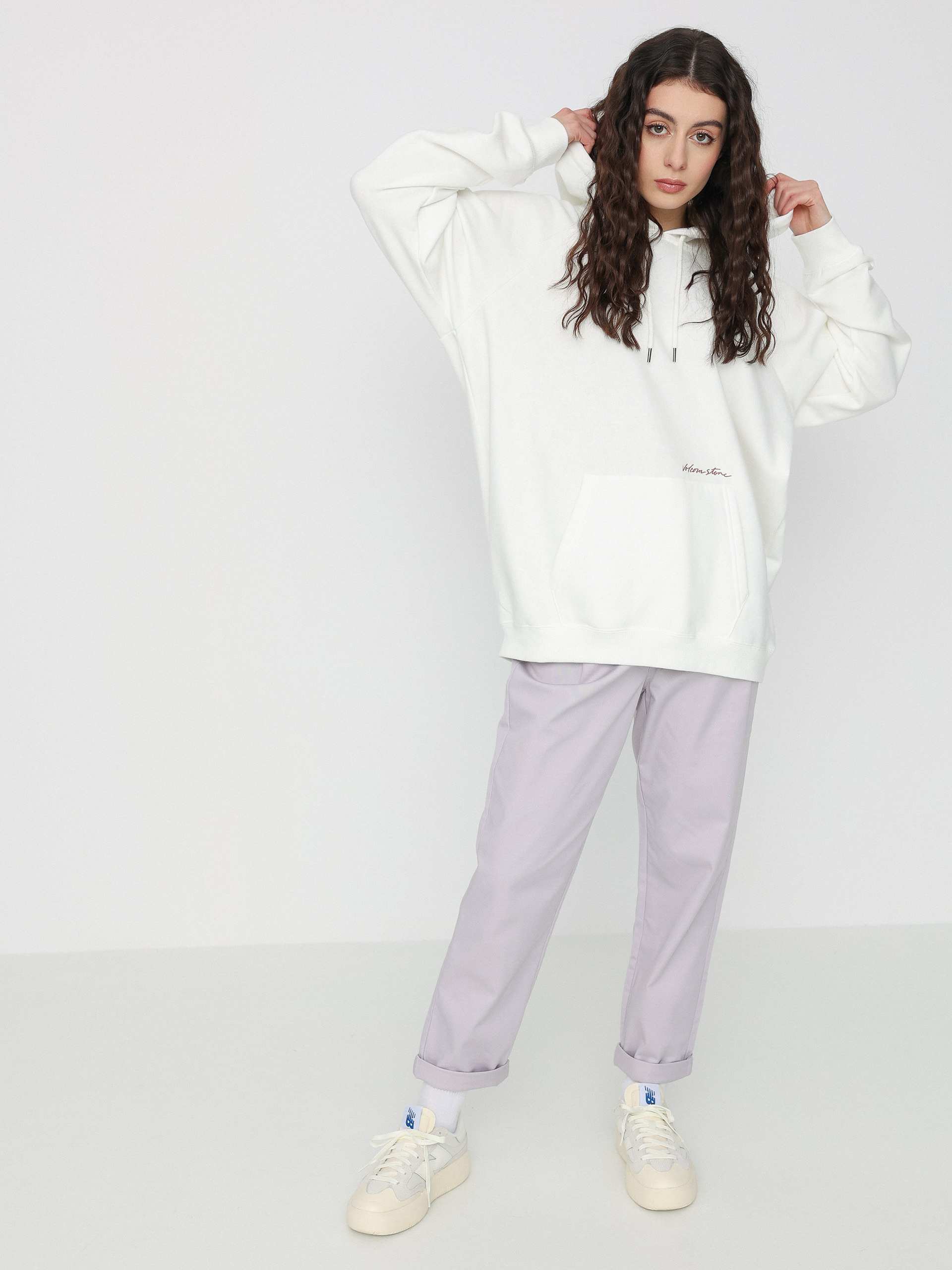 Volcom Truly Stoked Bf HD Kapucnis pulóver (star white)