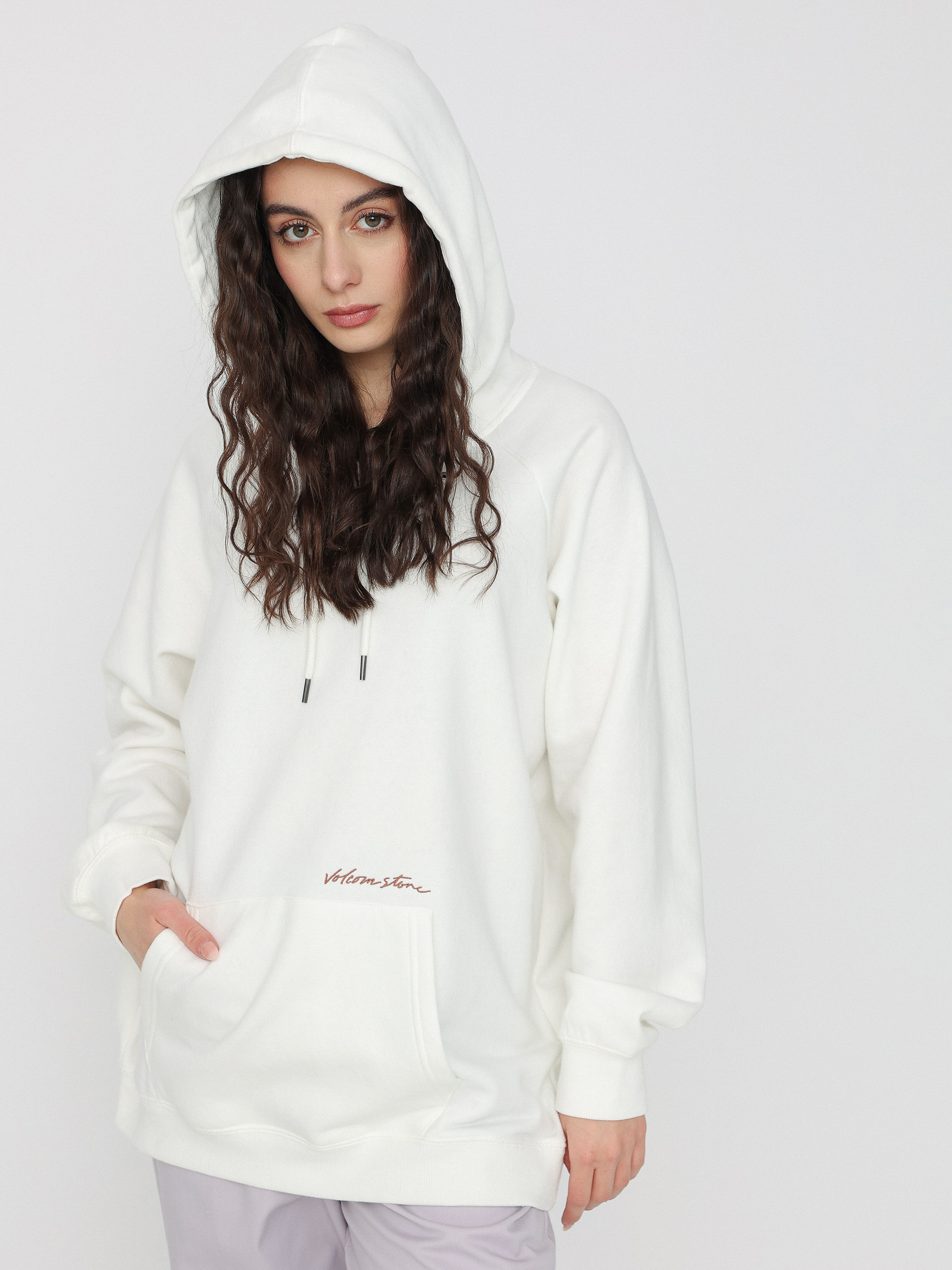 Volcom Truly Stoked Bf HD Kapucnis pulóver (star white)