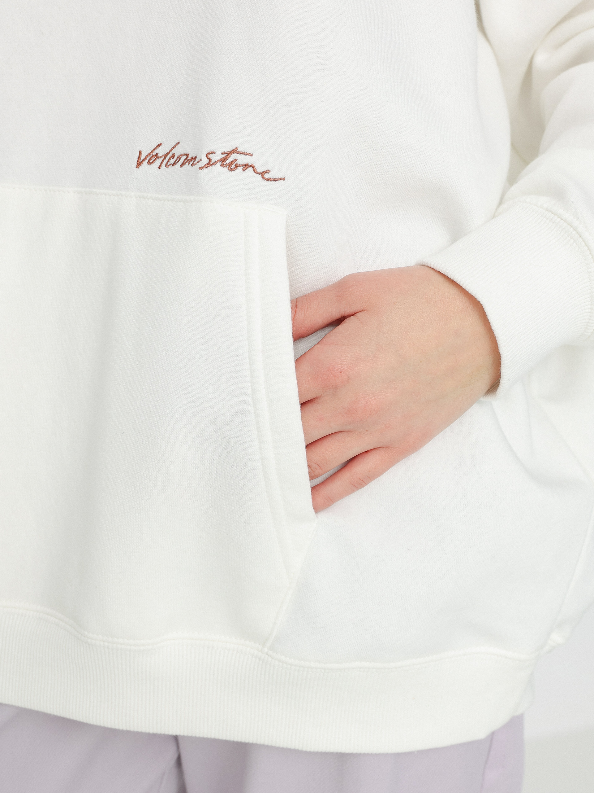 Volcom Truly Stoked Bf HD Kapucnis pulóver (star white)