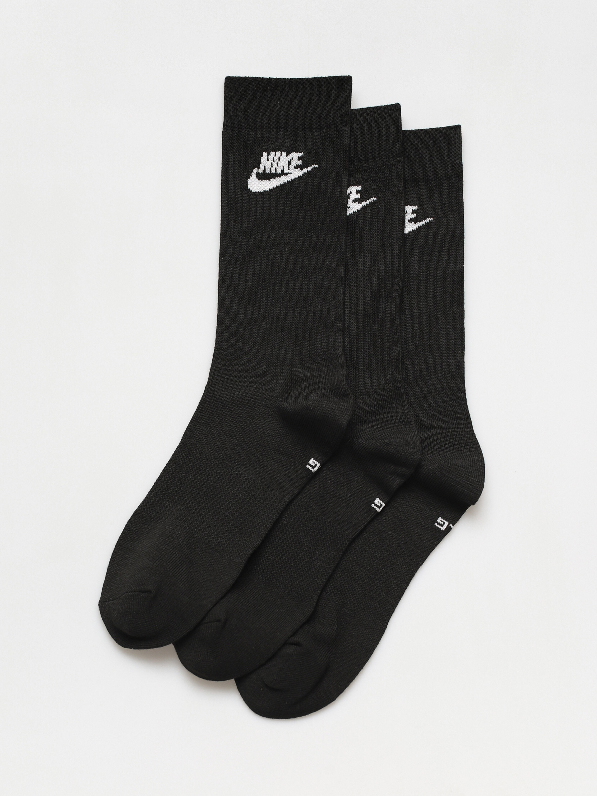 Nike SB Everyday Essential Crew 3pk Zokni (black/white)