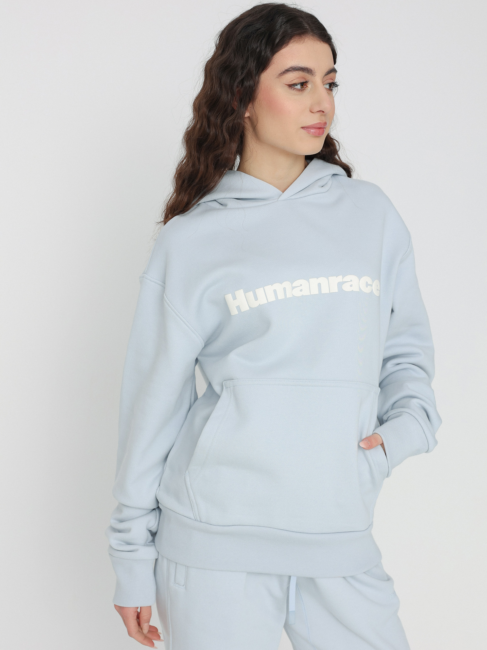 adidas Originals Pharrell Williams Basics HD Kapucnis pulóver Wmn (halblu)