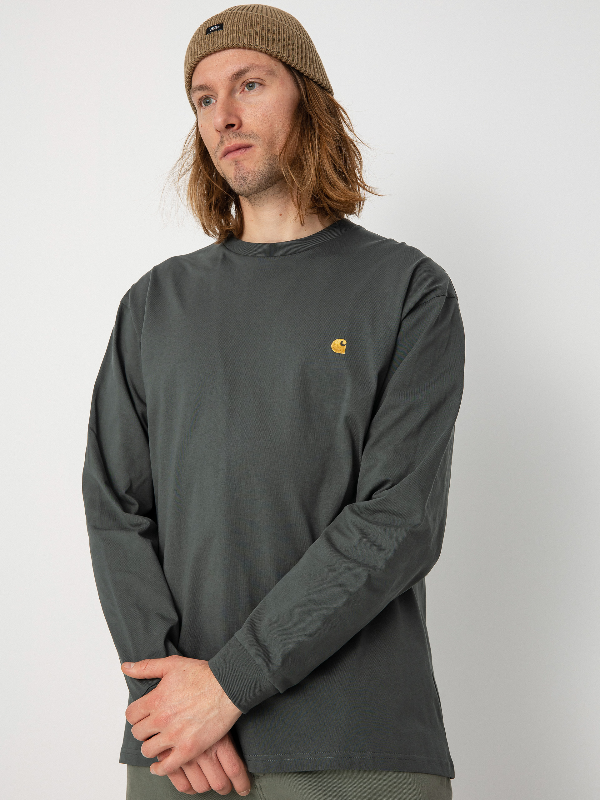 Carhartt WIP Chase Hosszú ujjú felső (jura/gold)