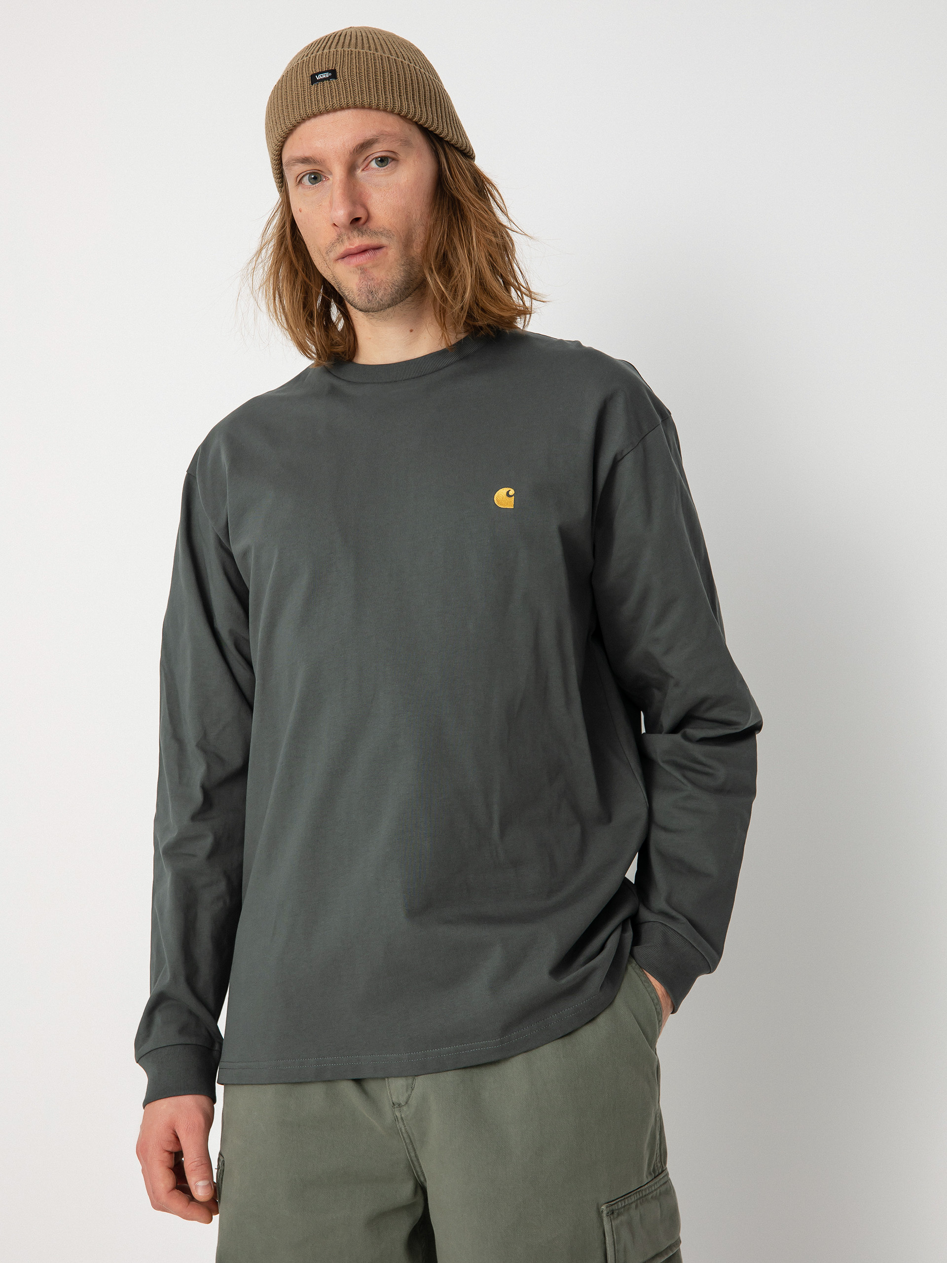 Carhartt WIP Chase Hosszú ujjú felső (jura/gold)